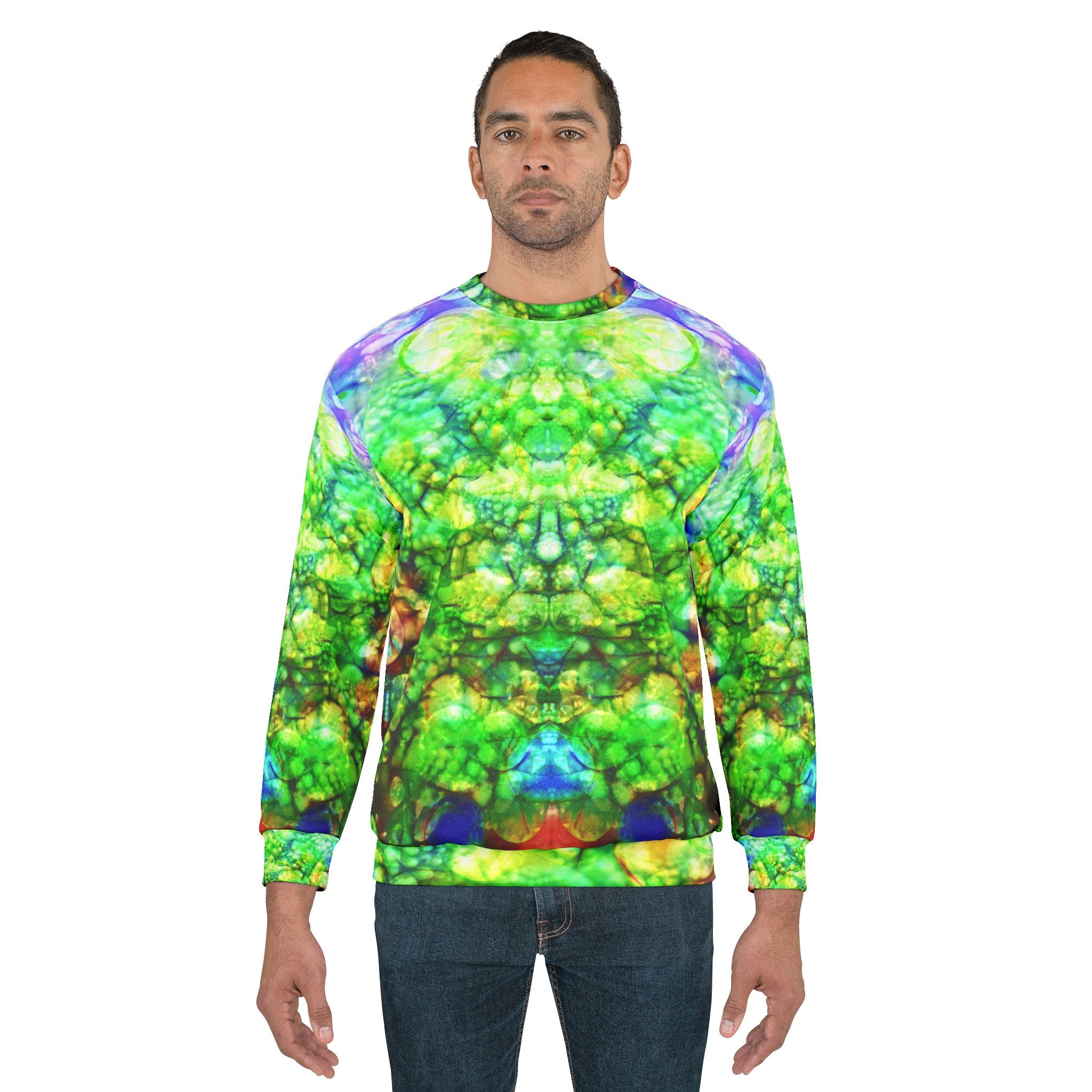 BASS IMMORTAL 30 - Psychedelic Green Kaleidoscope Sweatshirt