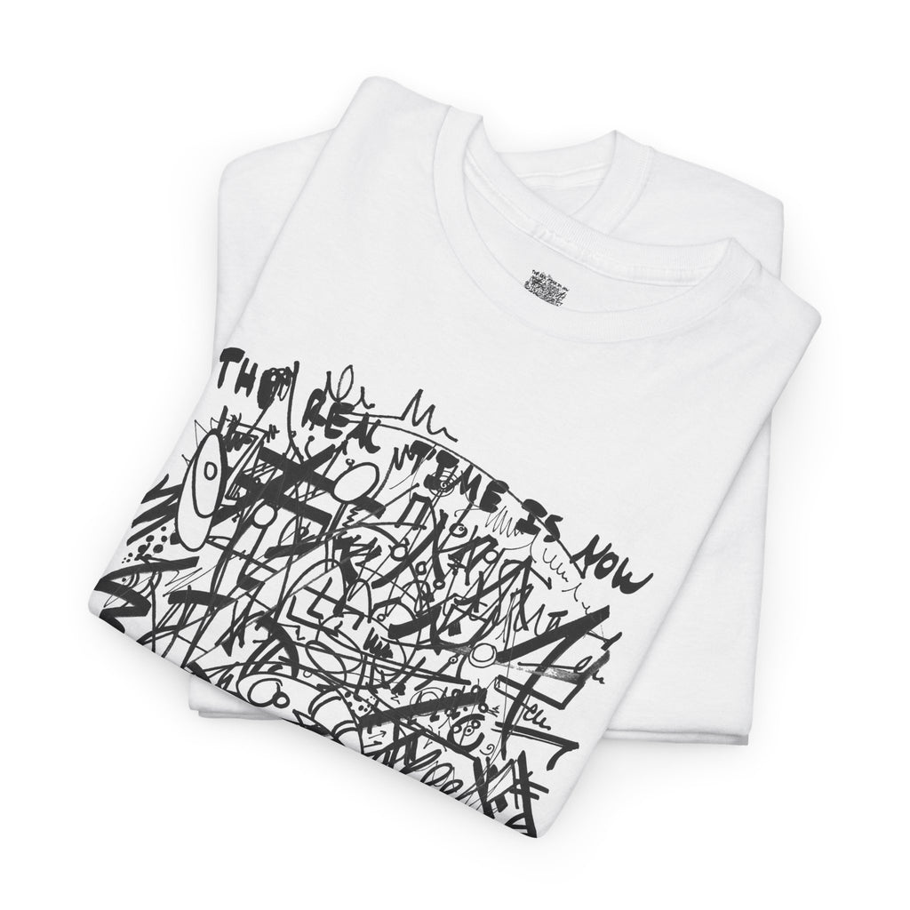THE REAL TIME IS NOW (Black And White) T‑Shirt