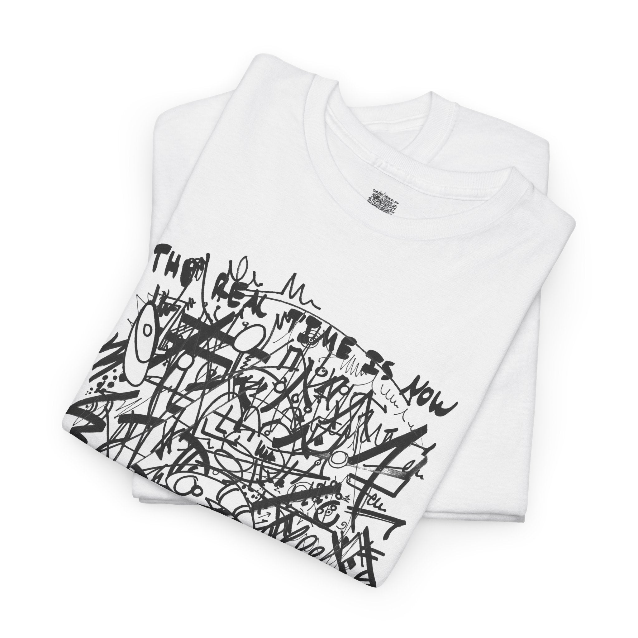 THE REAL TIME IS NOW (Black And White) T‑Shirt
