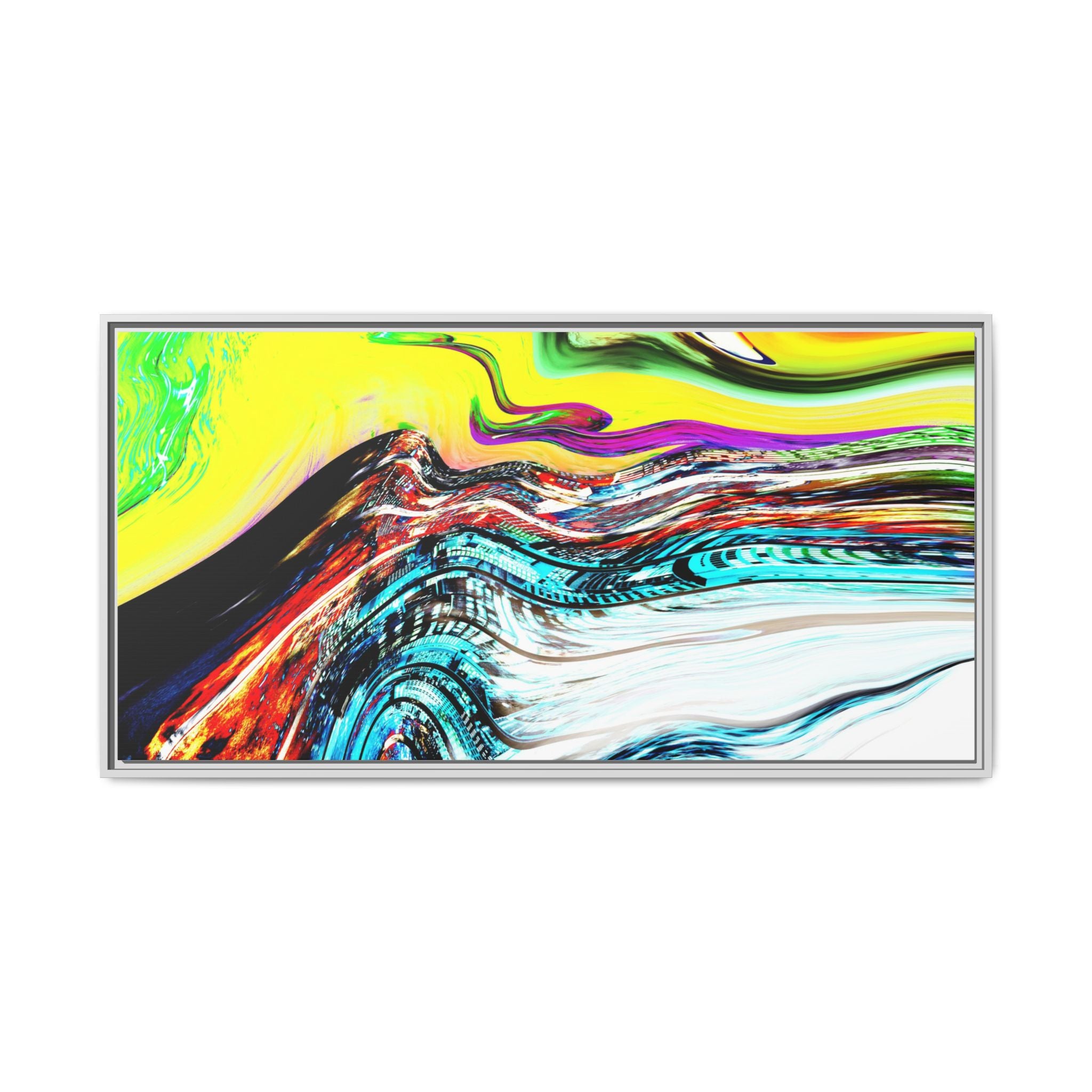 Slip And Slide Matte Canvas Framed Wall Art