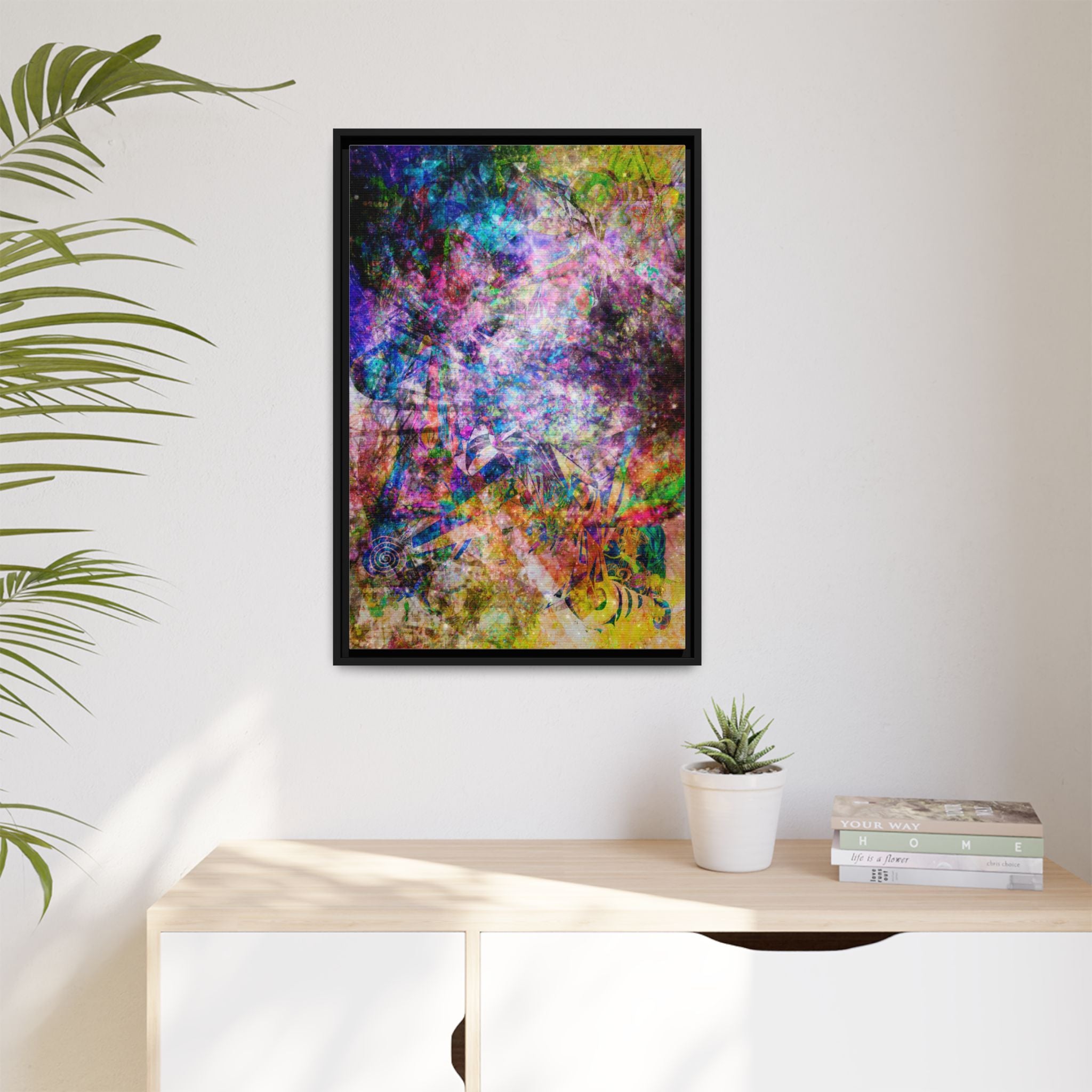 Space Shower 2 Canvas Art – Vibrant Textured Wall Décor