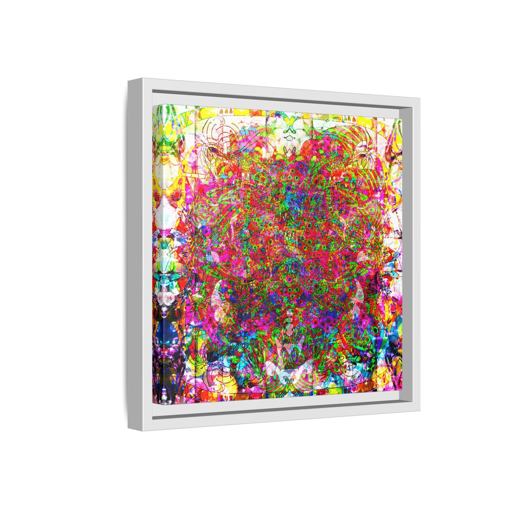 Neon Swirl Party Extravaganza Canvas Art — Vibrant Kaleidoscope Wall Print