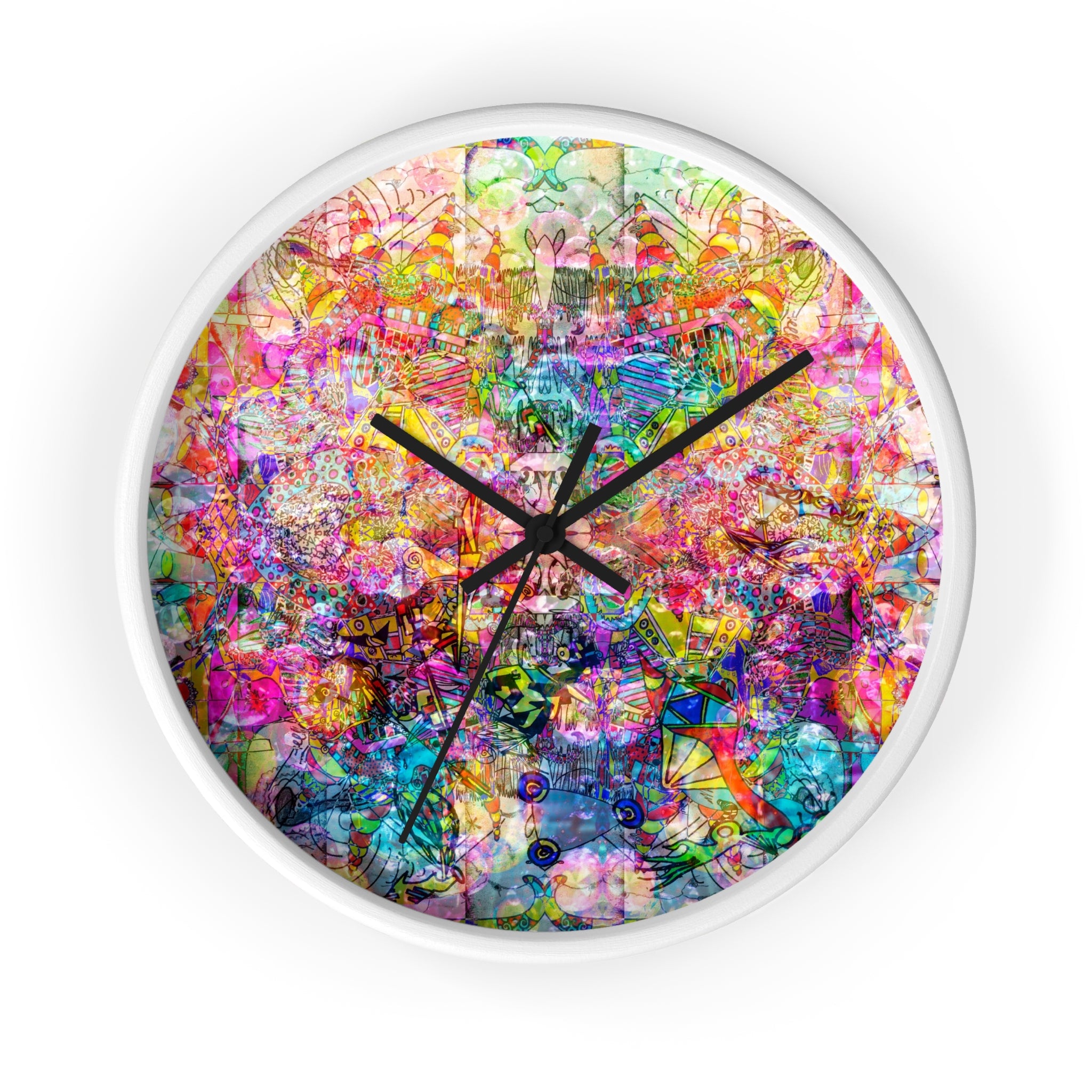 Dance Like There's No Tomorrow - Vibrant  Wall Clock — Colorful Abstract Art Timepiece
