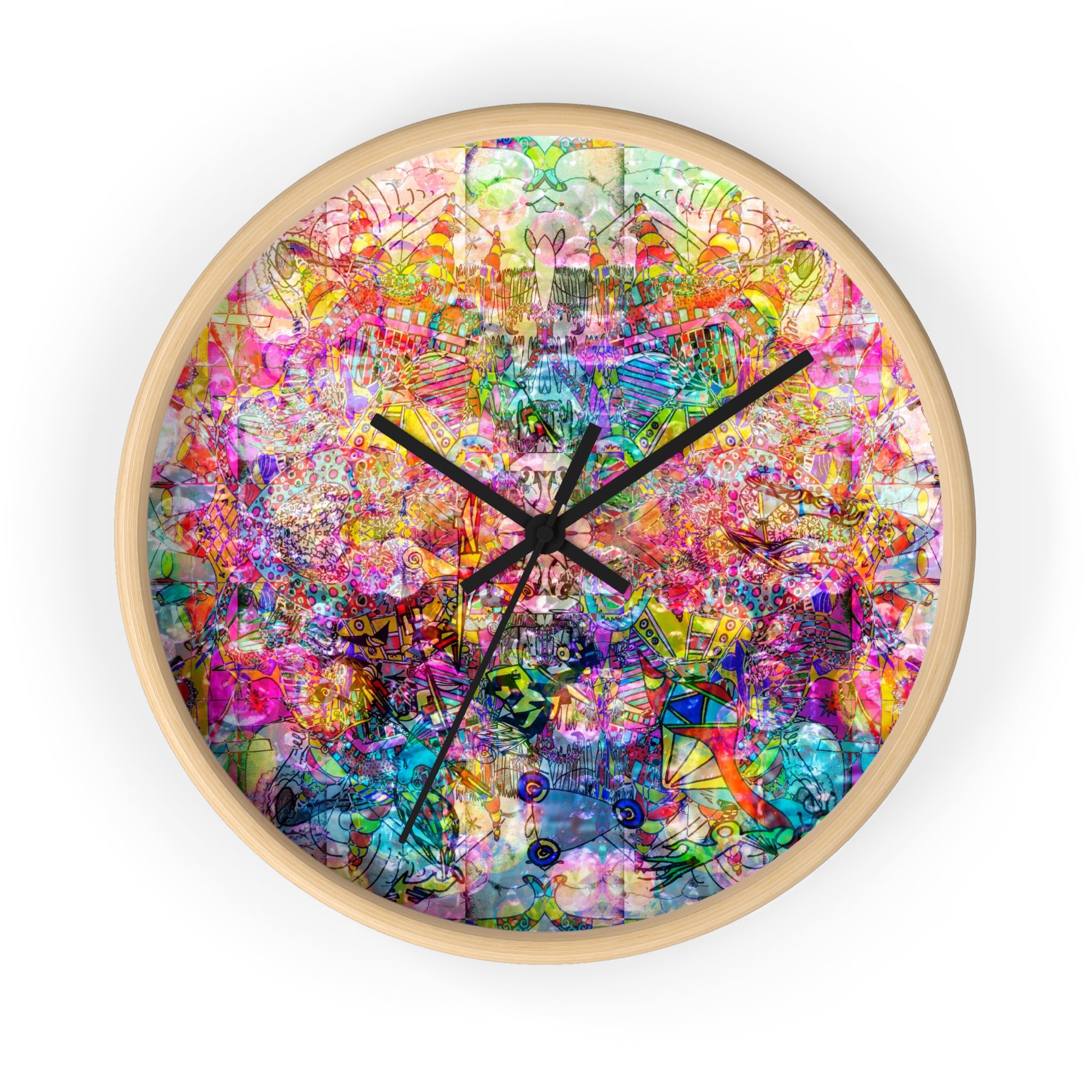 Dance Like There's No Tomorrow - Vibrant  Wall Clock — Colorful Abstract Art Timepiece