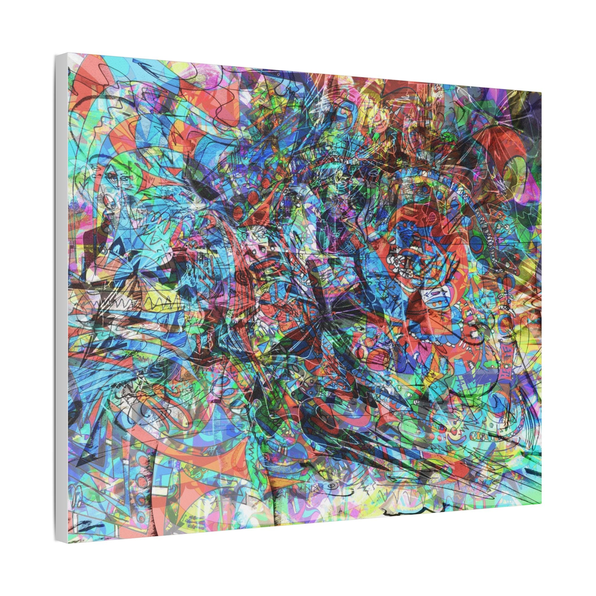 Now You're Stuck 7 Satin Canvas, Stretched