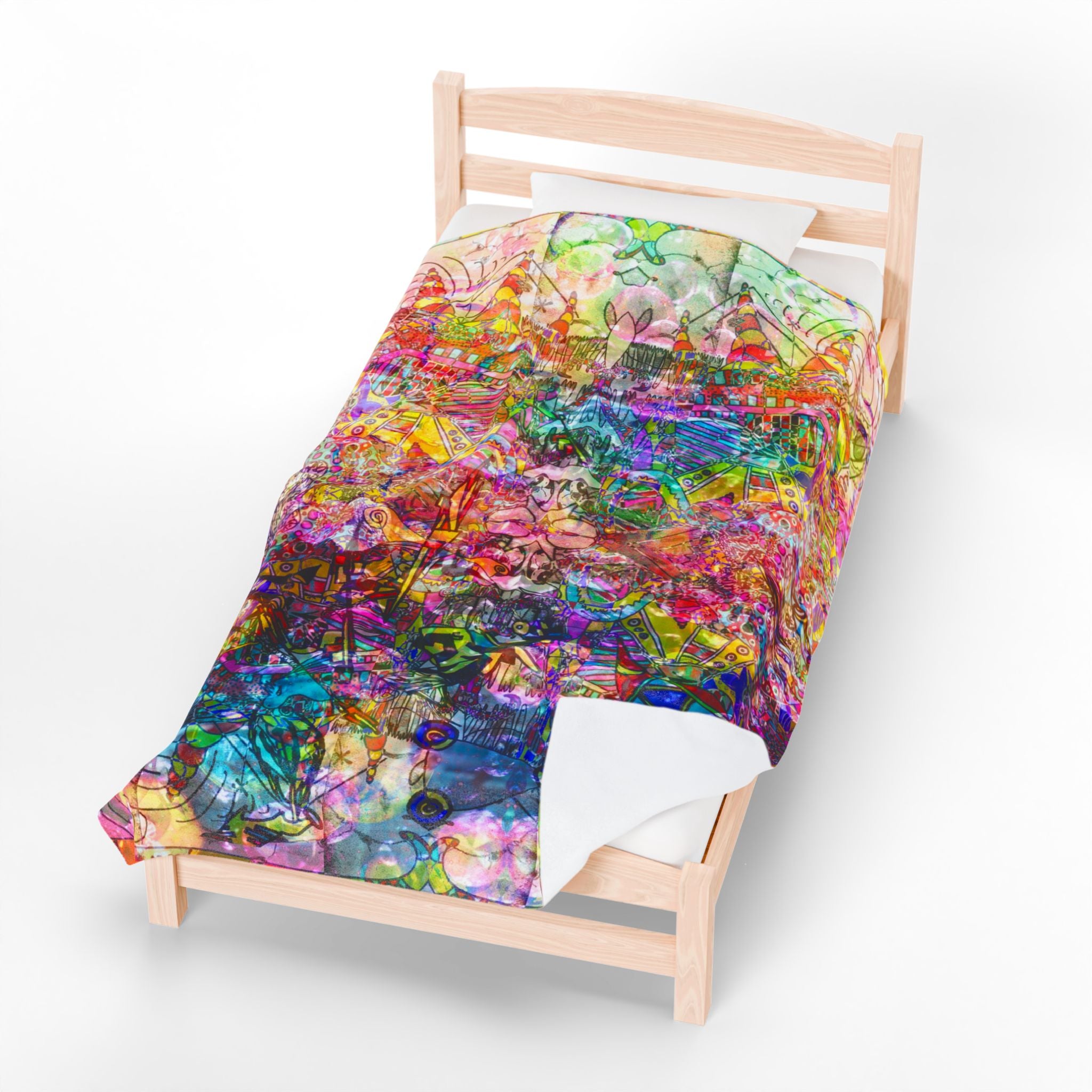 Dance Like There's No Tomorrow Plush Blanket — Colorful Abstract Art Throw