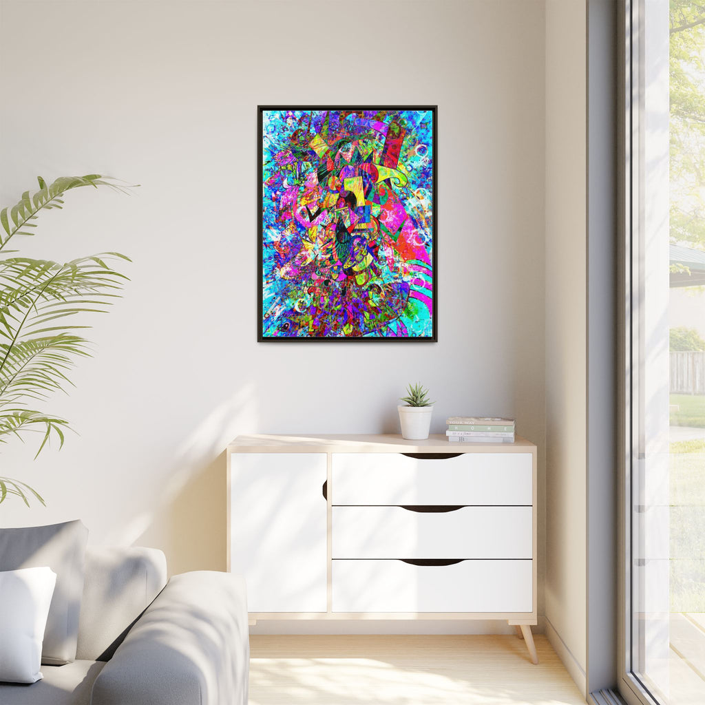 Love Monster Matte Canvas, Framed (Multi-color)