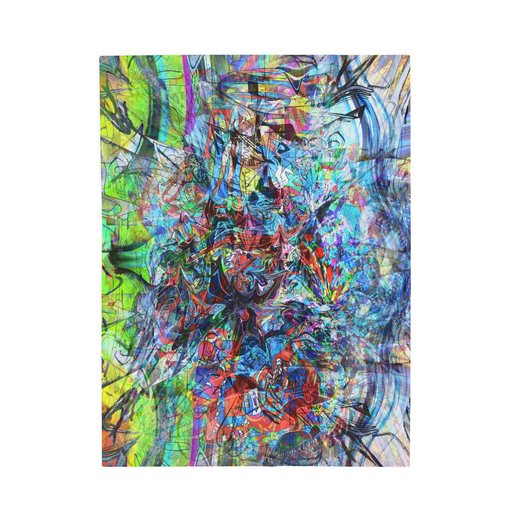 Now You're Stuck 44 Plush Blanket – Vibrant Psychedelic Throw for Home, Dorm & Gifts