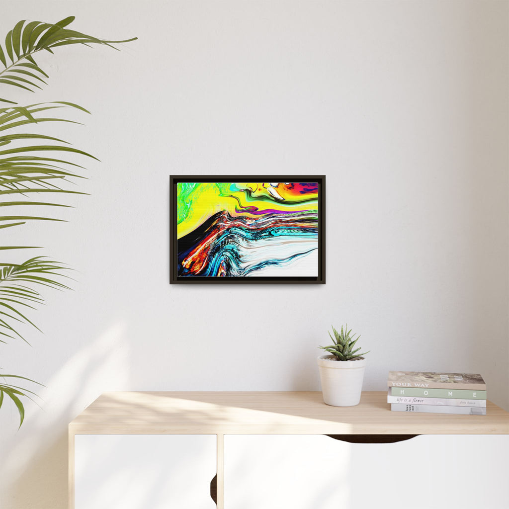 Slip And Slide Matte Canvas Framed Wall Art