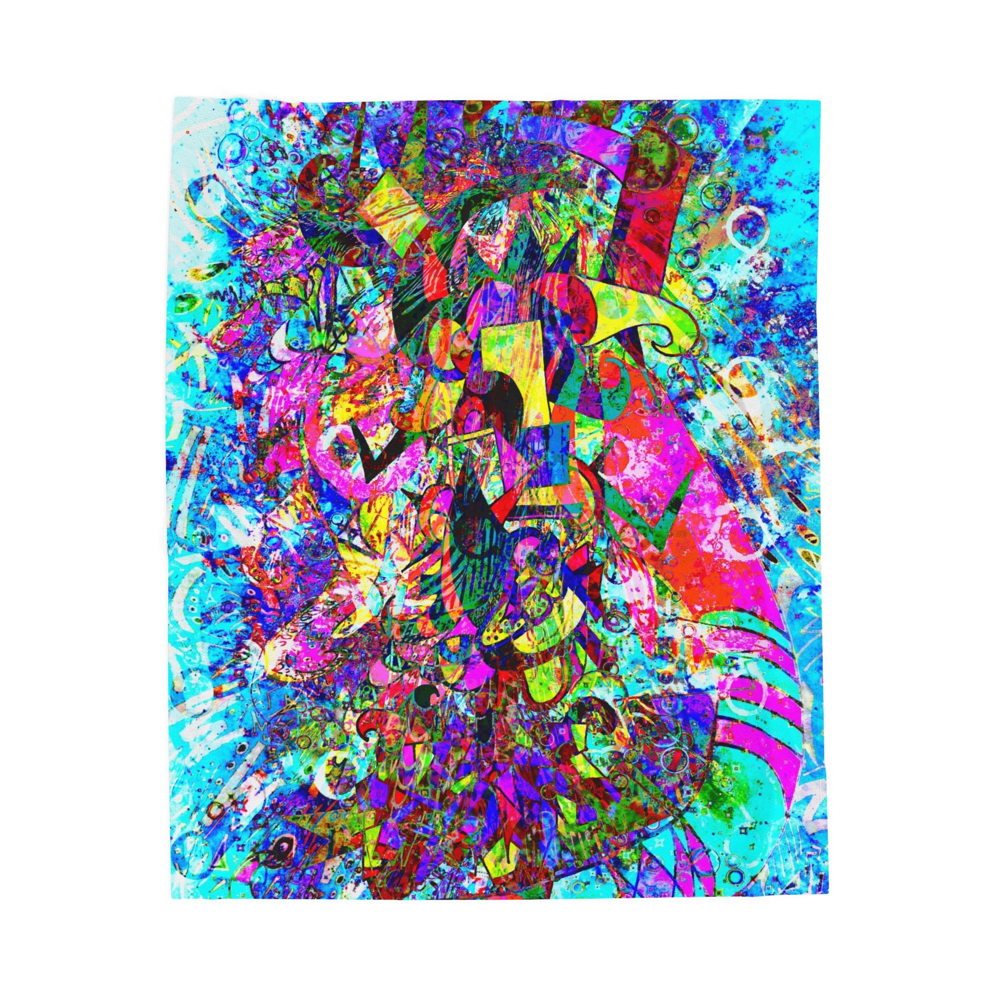 Love Monster Plush Blanket — Vibrant Psychedelic Throw for Home & Gifts