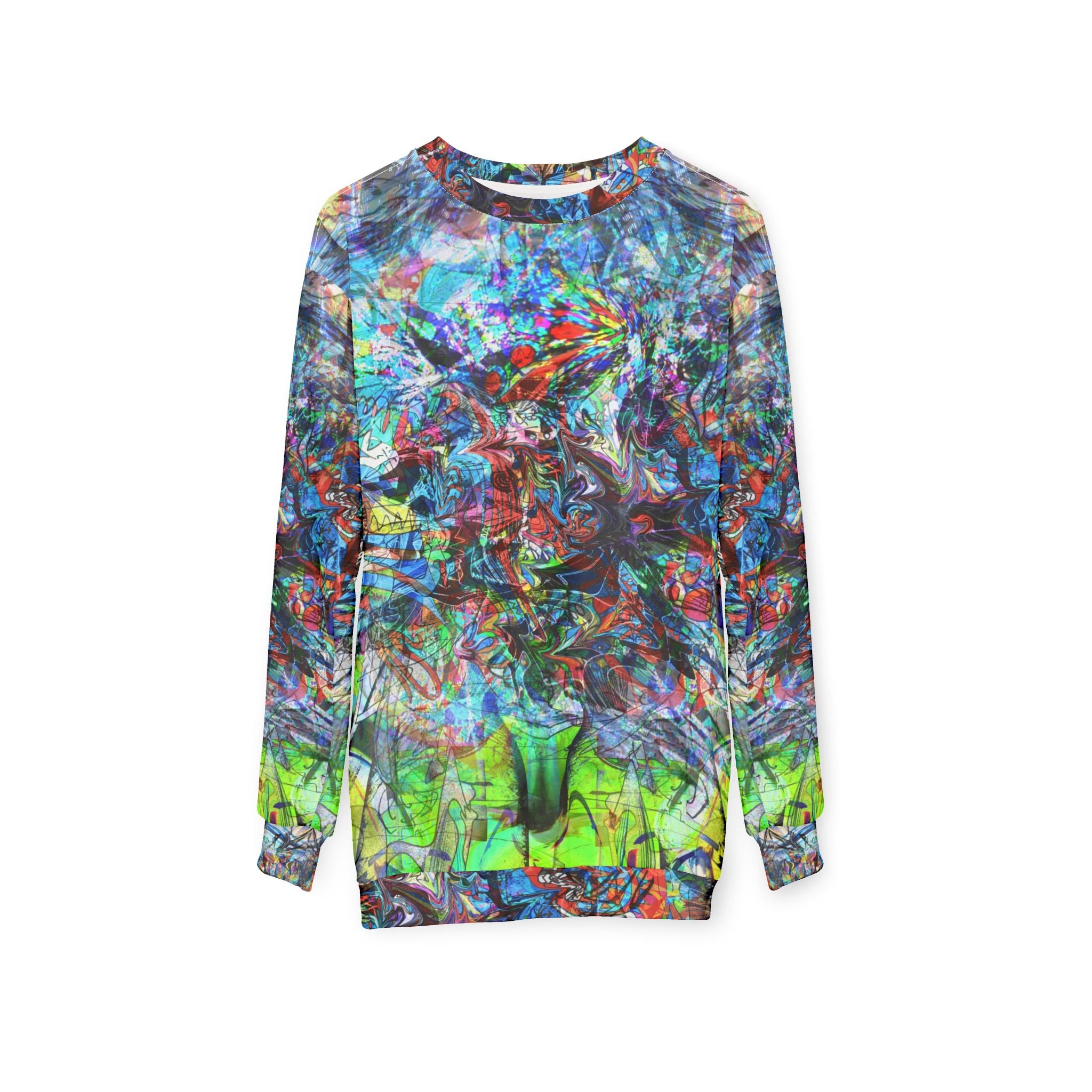 Now You're Stuck 44 - Abstract Neon Splash Sweatshirt