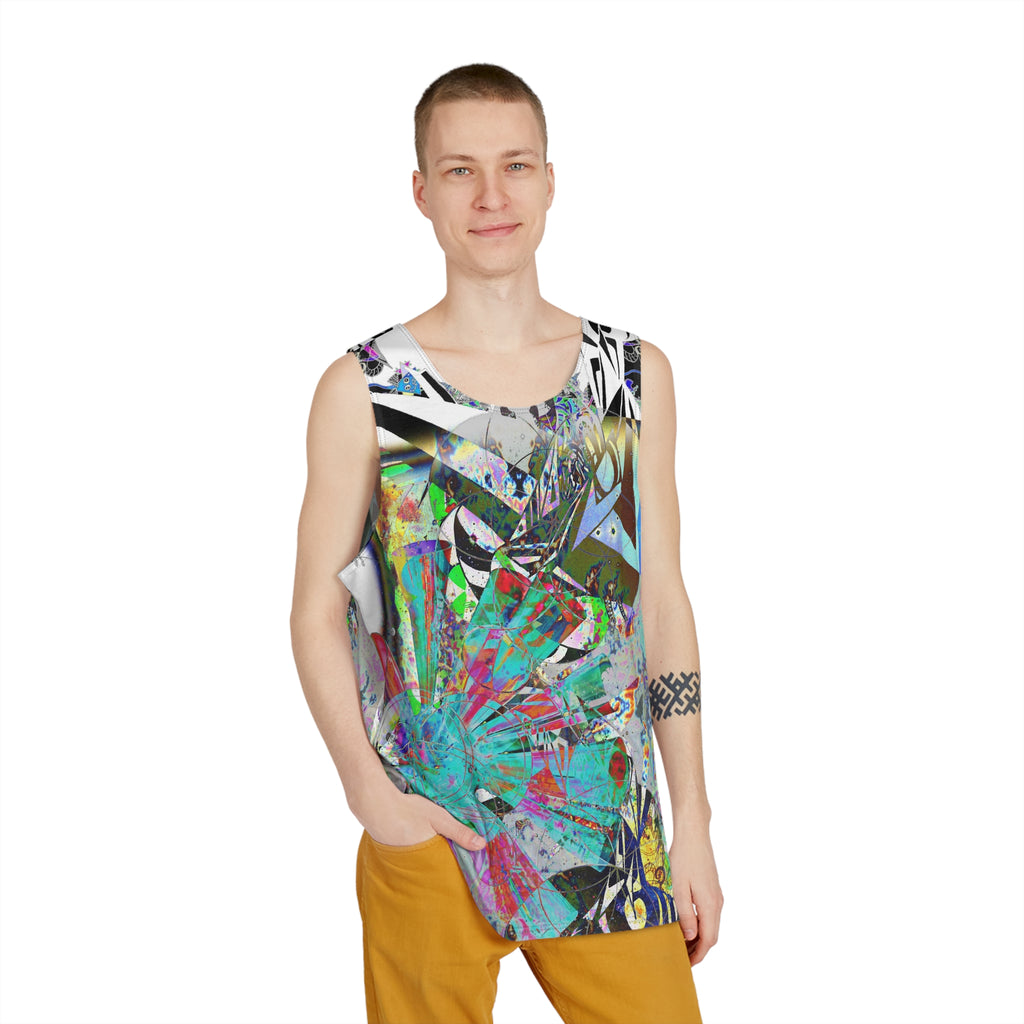 Abstract Floral Explosion Tank — All-Over Print Men's Tank Top