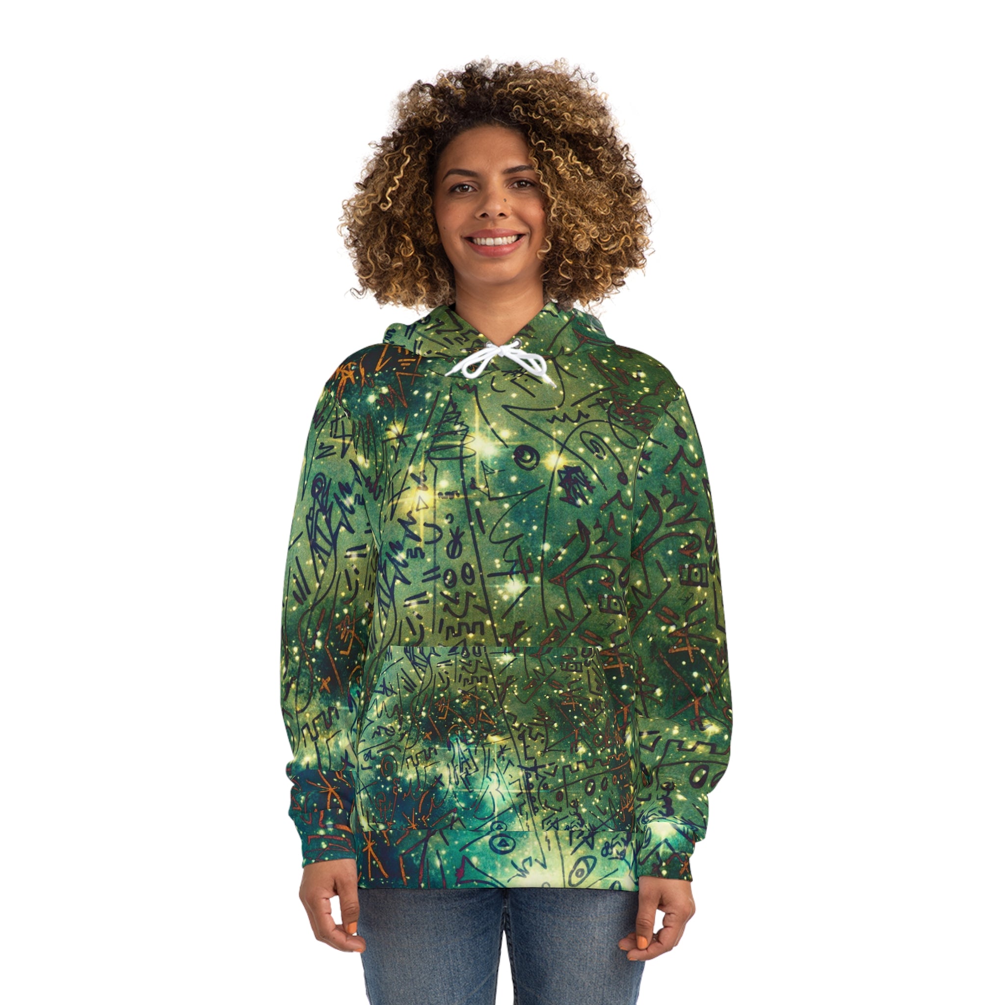 Galaxy Script All-Over Print Hoodie