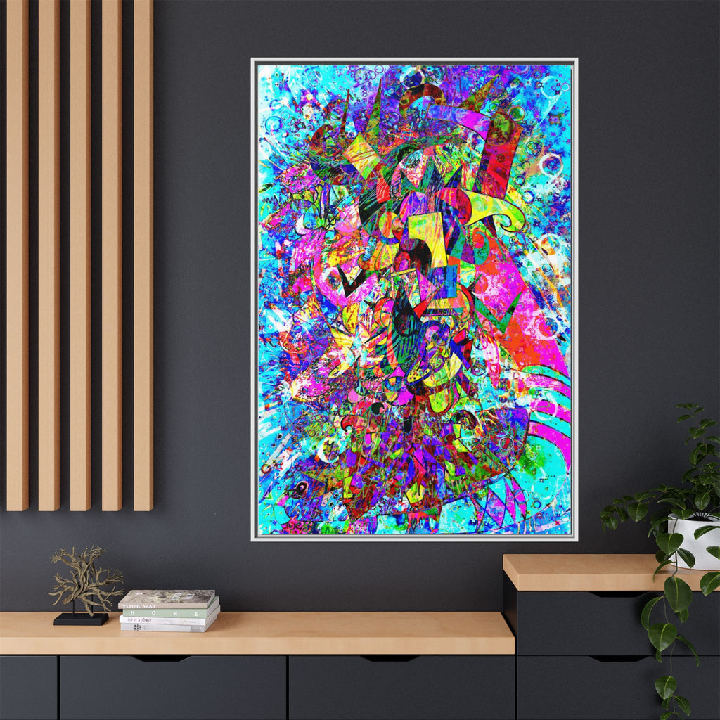 Love Monster Matte Canvas, Framed (Multi-color)