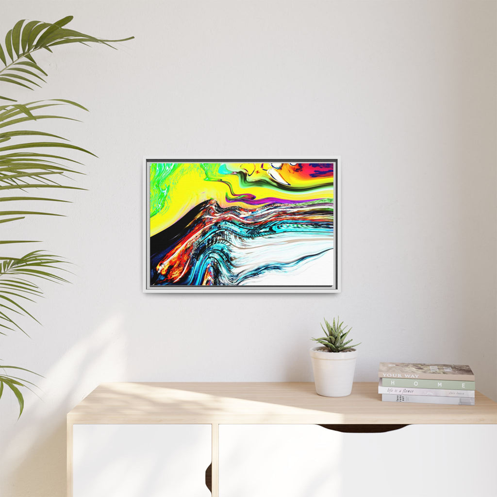 Slip And Slide Matte Canvas Framed Wall Art