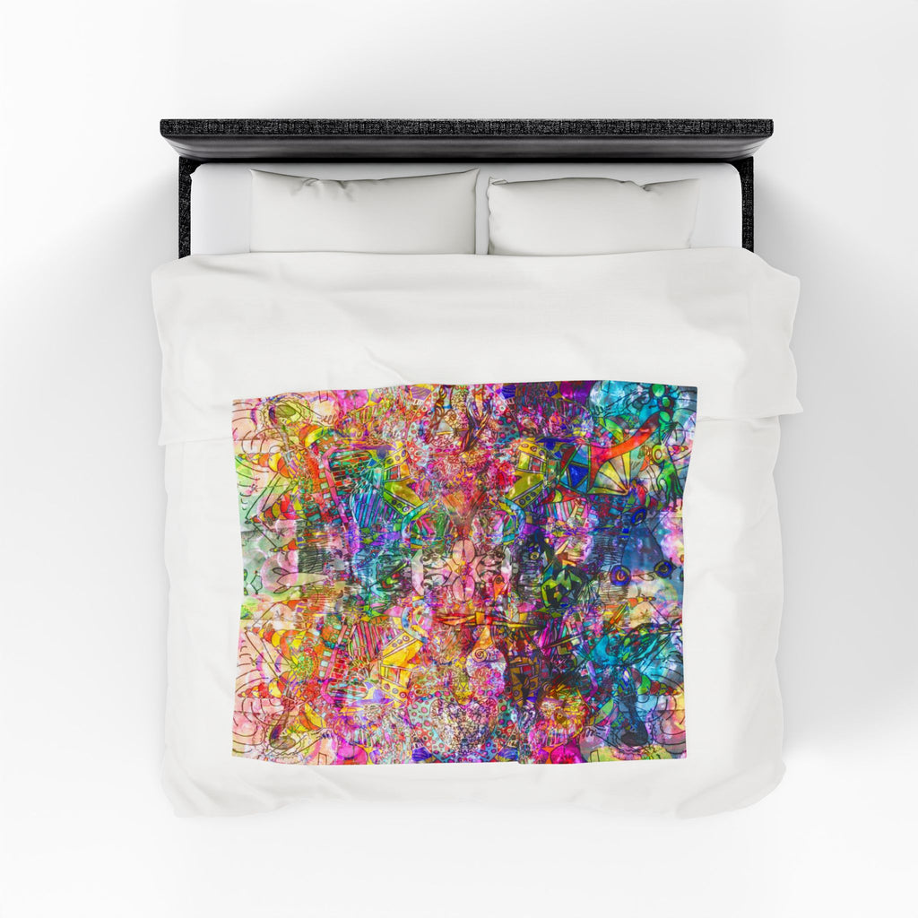 Dance Like There's No Tomorrow Plush Blanket — Colorful Abstract Art Throw