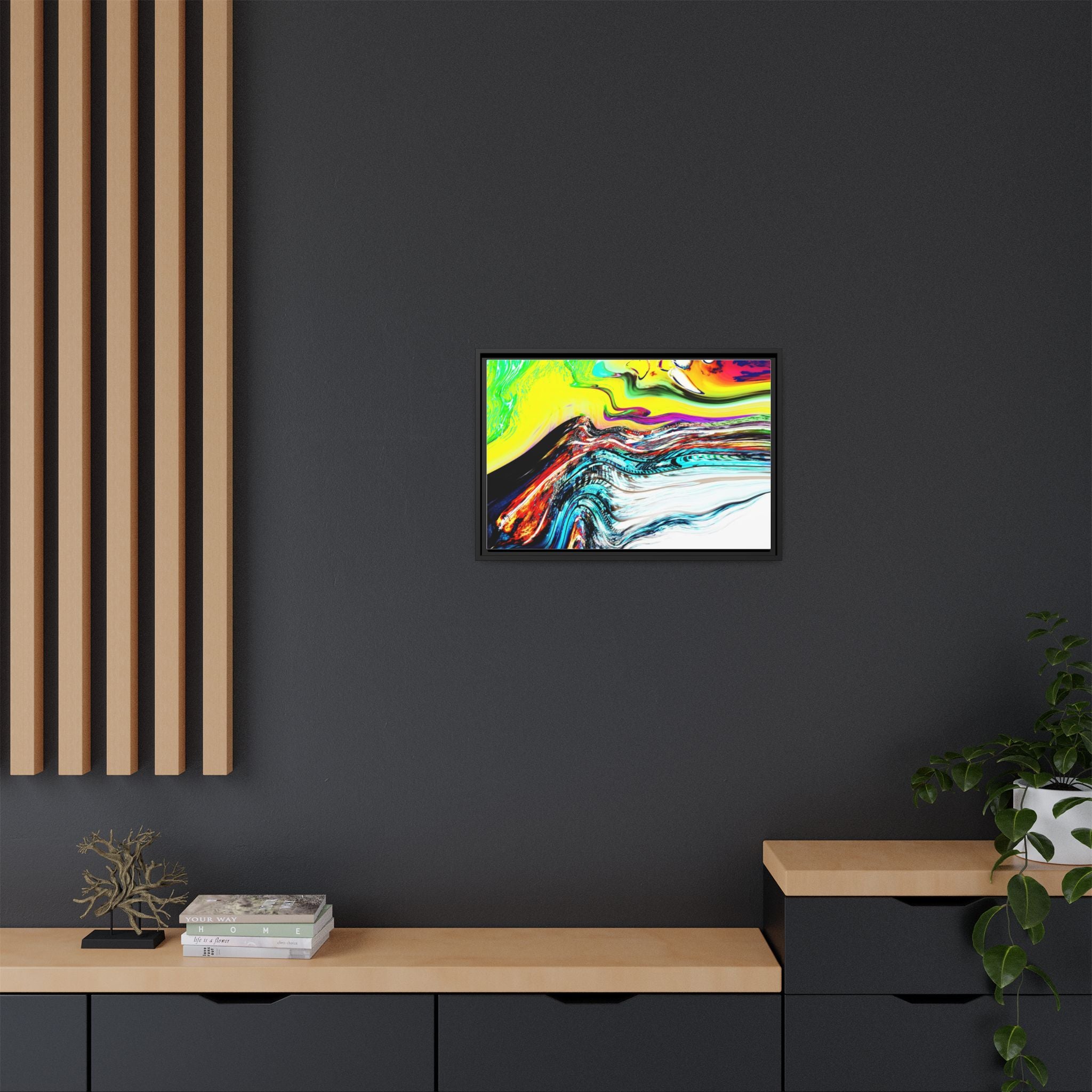 Slip And Slide Matte Canvas Framed Wall Art