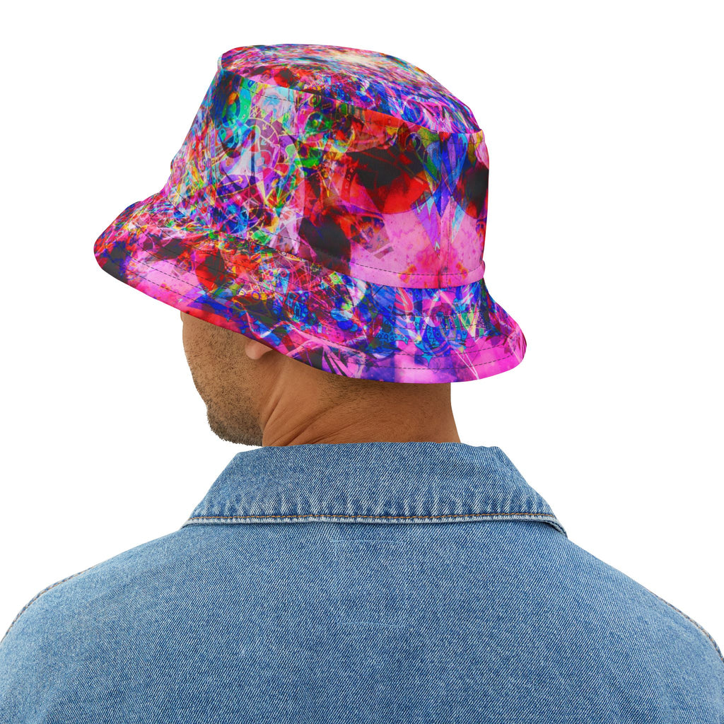 Arashaya Bucket Hat — Vibrant Abstract AOP Sun Hat