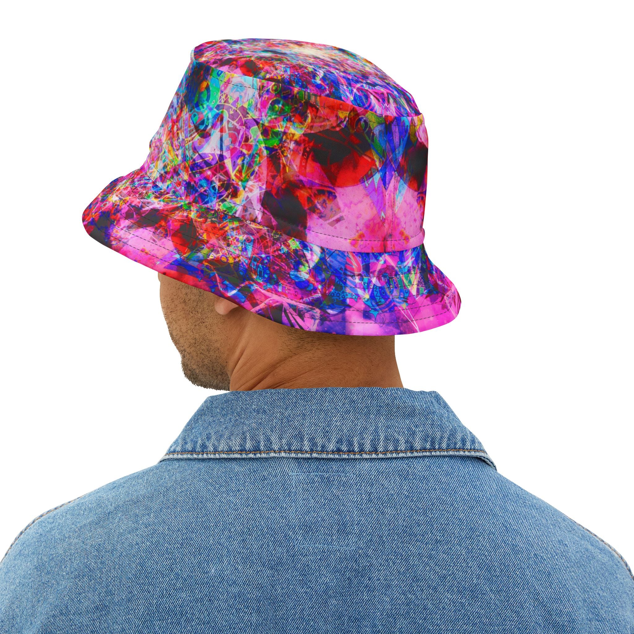 Arashaya Bucket Hat — Vibrant Abstract AOP Sun Hat