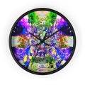 Alien Darkness 9 Wall Clock — Vibrant Neon Art Timepiece