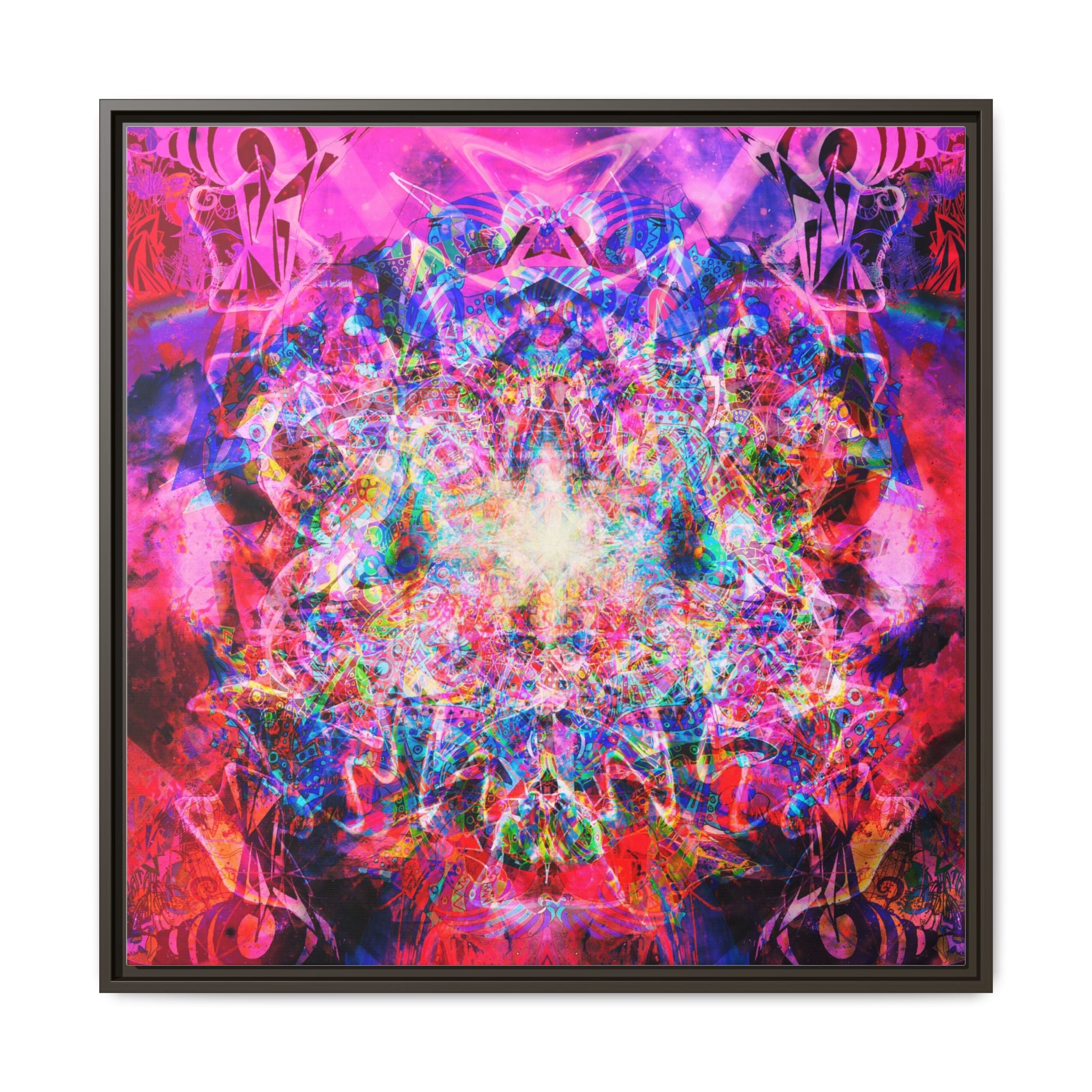 Arashaya Framed Canvas — Vibrant Psychedelic Wall Art