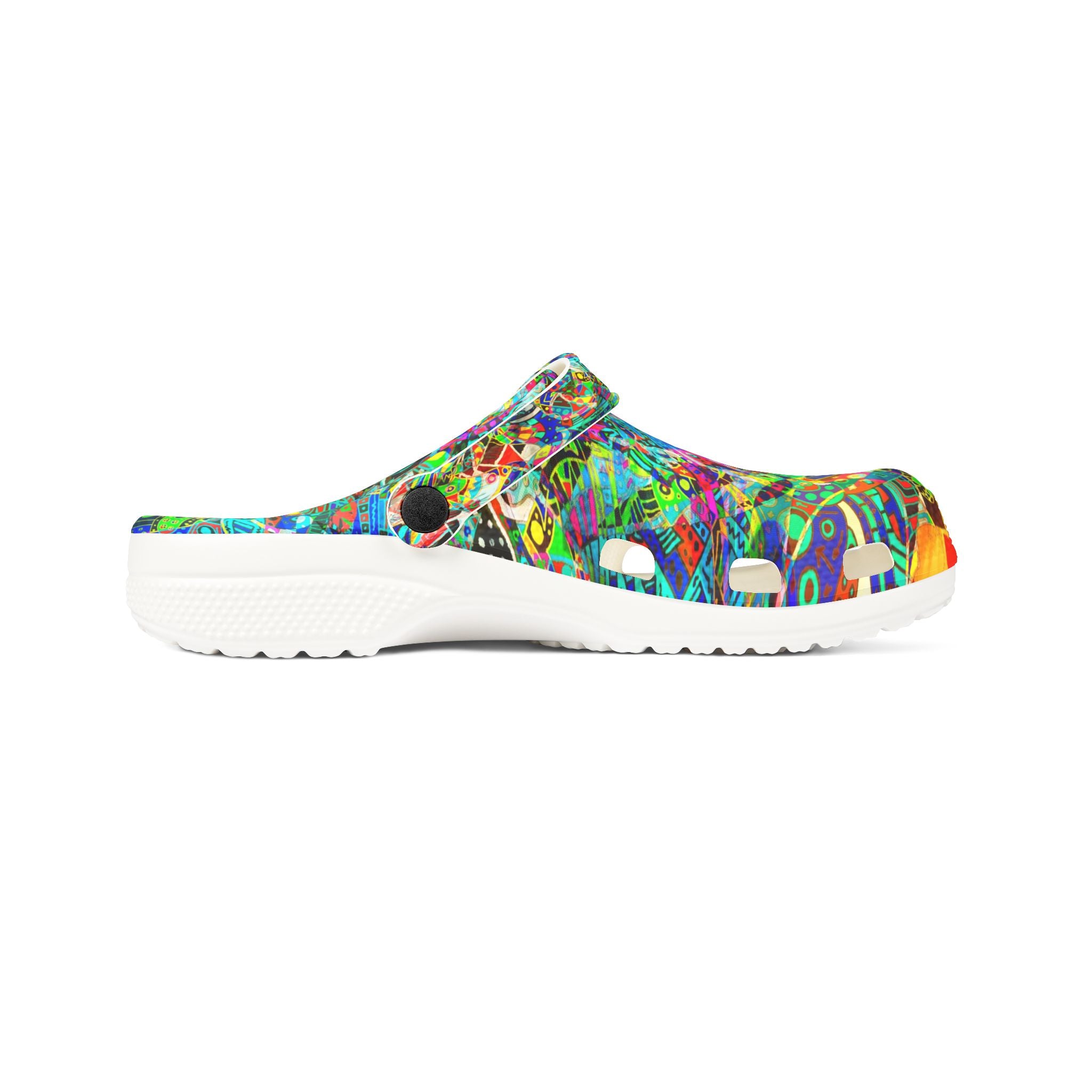 HYPERDIMENSIONAL SURFER - Colorful Abstract EVA Foam Clogs - Lightweight Garden & Beach Shoes