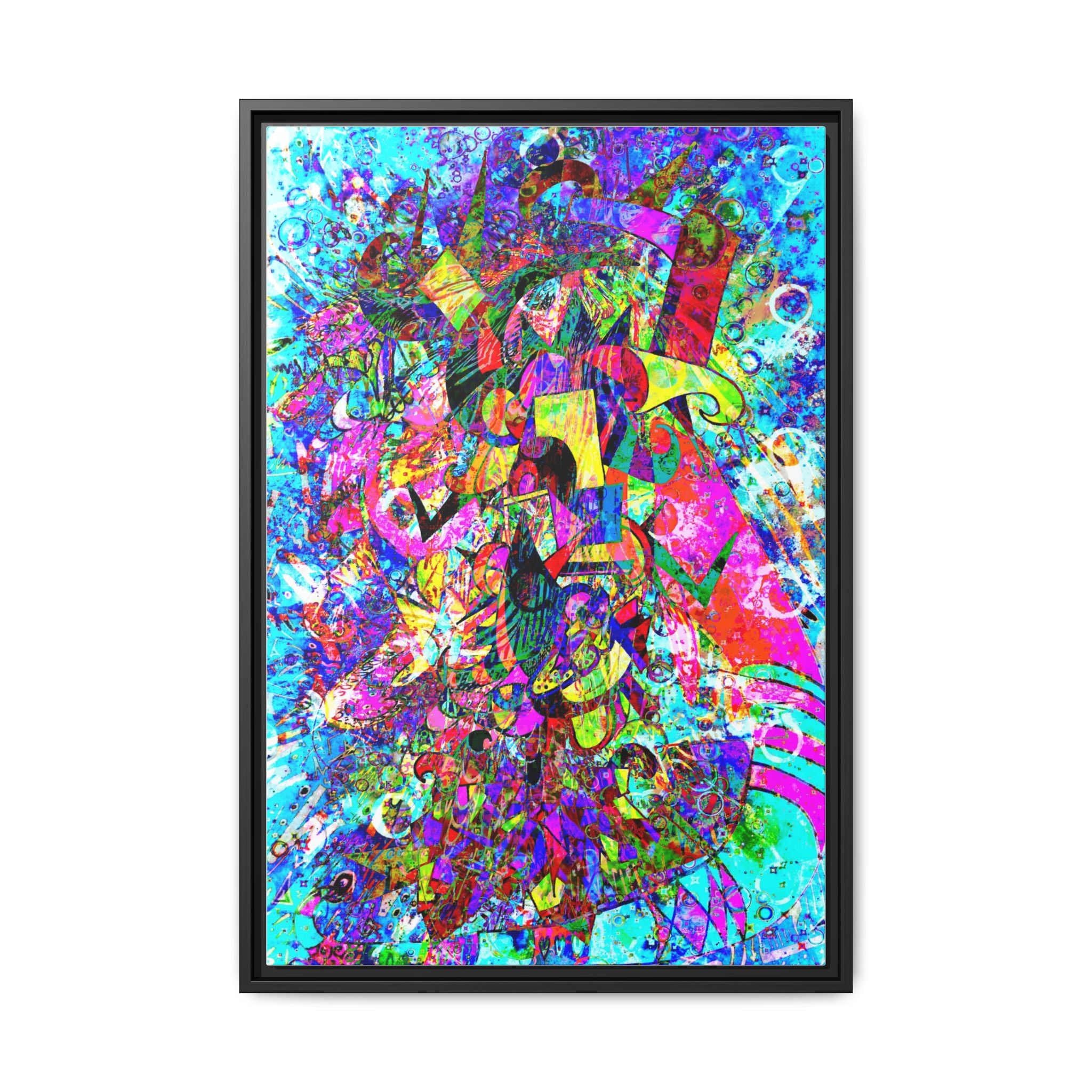Love Monster Matte Canvas, Framed (Multi-color)