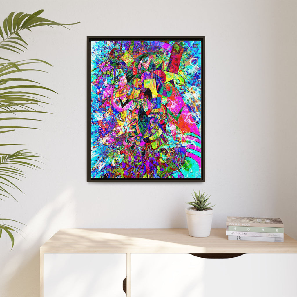 Love Monster Matte Canvas, Framed (Multi-color)