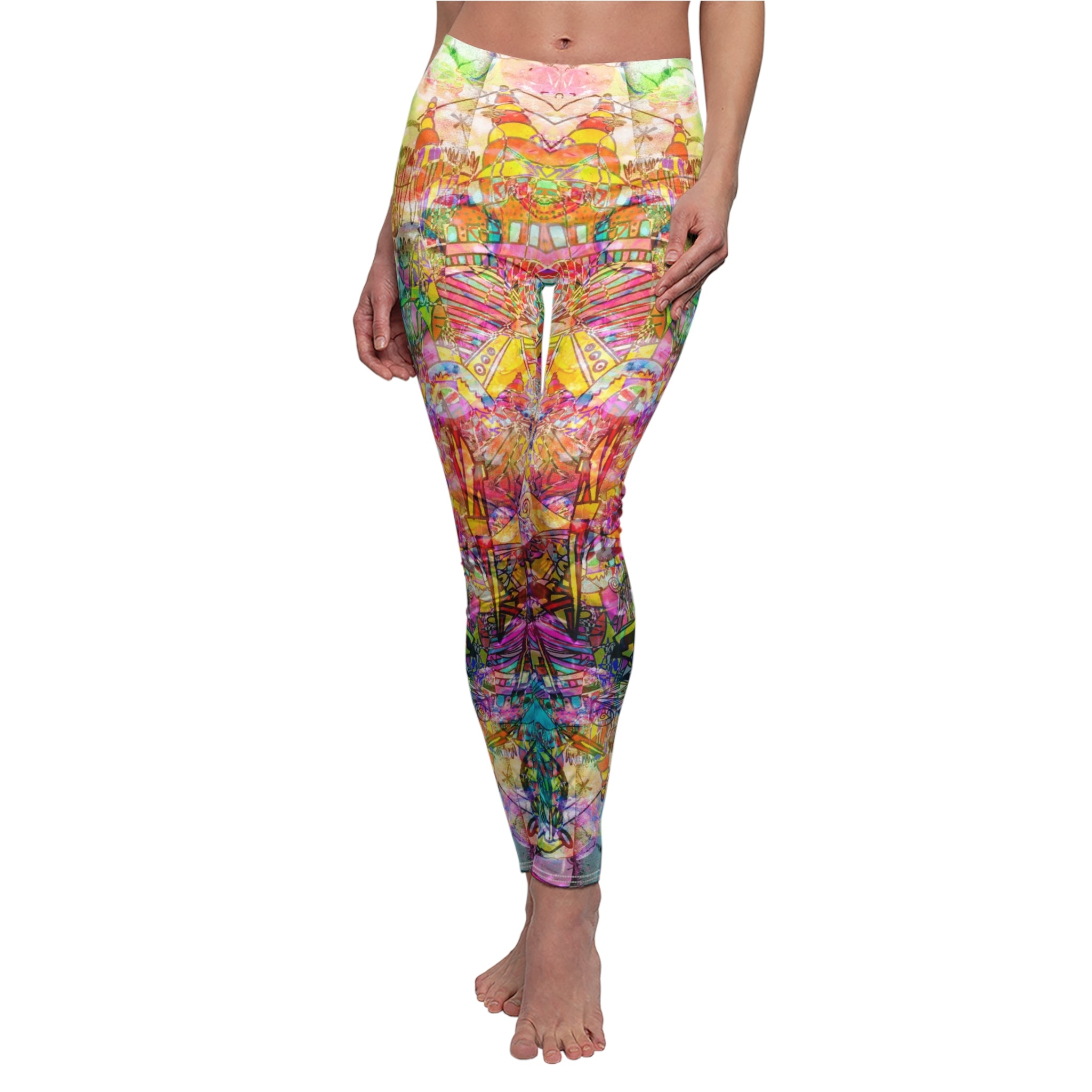 Dance Like There's No Tomorrow Psychedelic Kaleidoscope Leggings — Women's All-Over-Print Casual Leggings