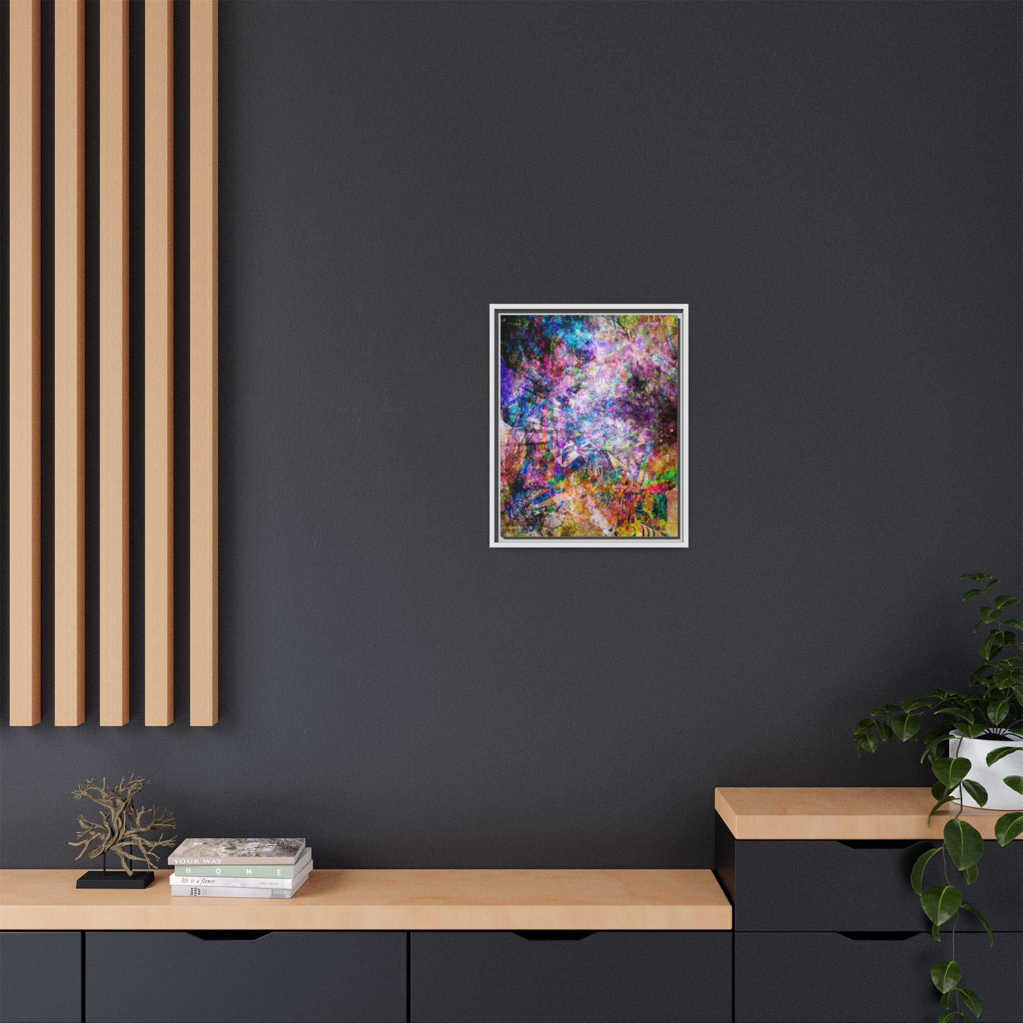 Space Shower 2 Canvas Art – Vibrant Textured Wall Décor