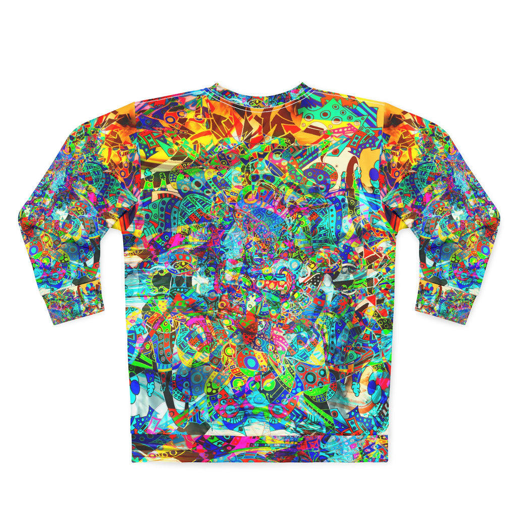 HYPERDIMENSIONAL SURFER - Psychedelic Abstract All-Over Print Sweatshirt