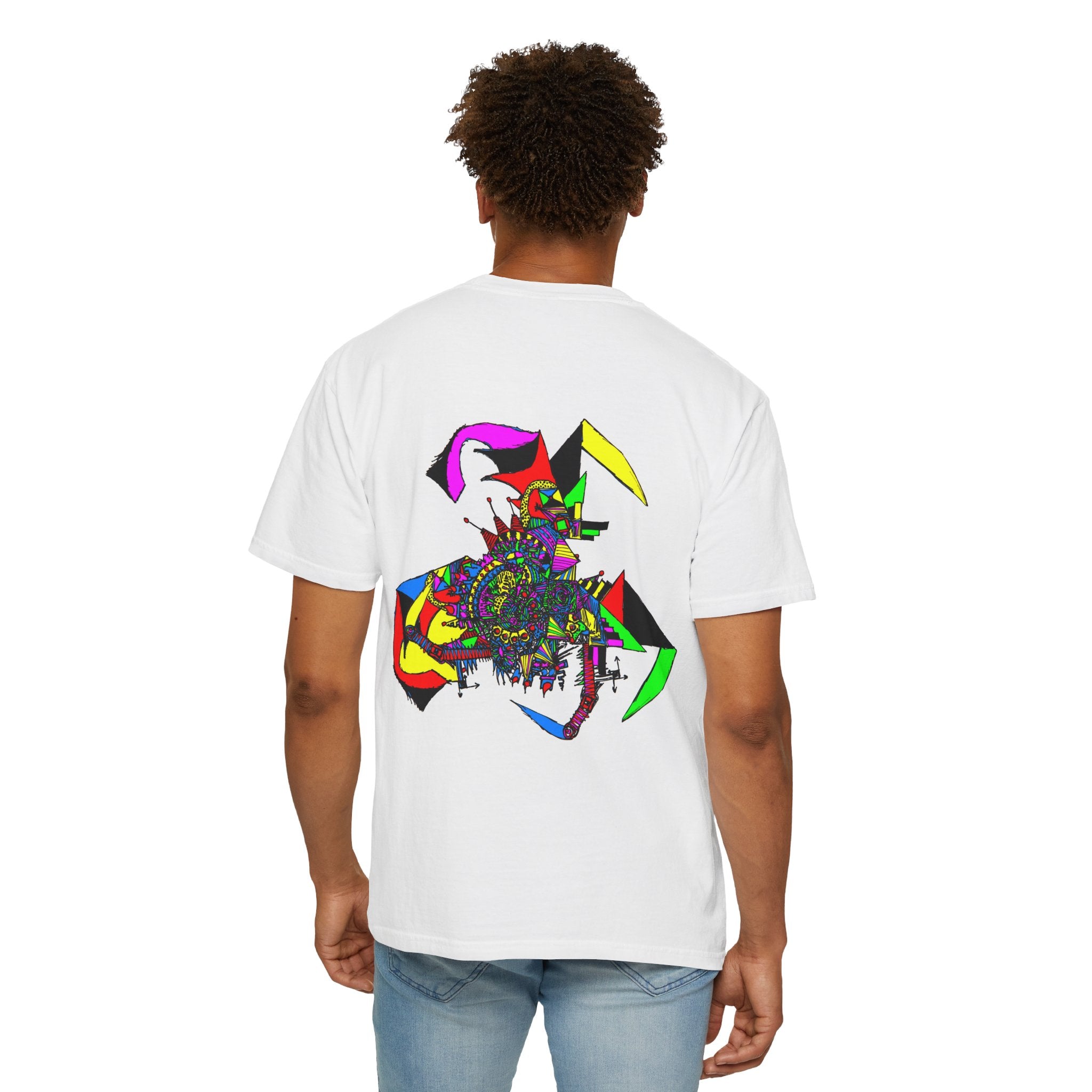 Abstract Colorful Jester Graphic T-Shirt