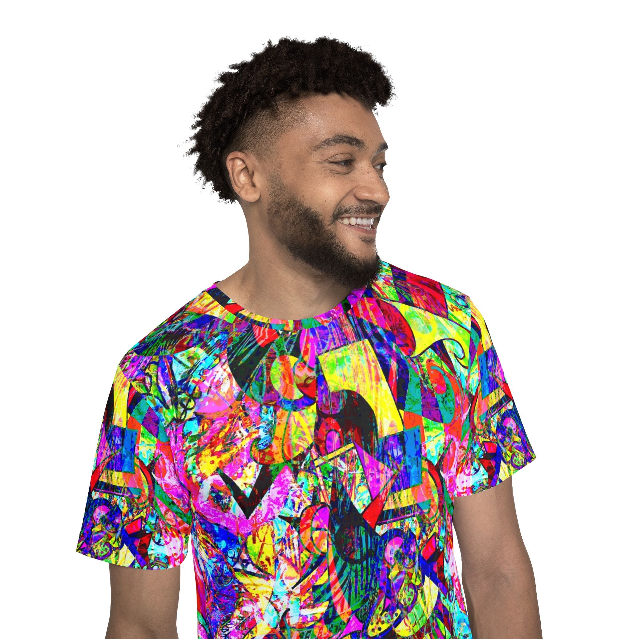 Love Monster - Psychedelic Abstract All-Over Print Men's Sports Jersey