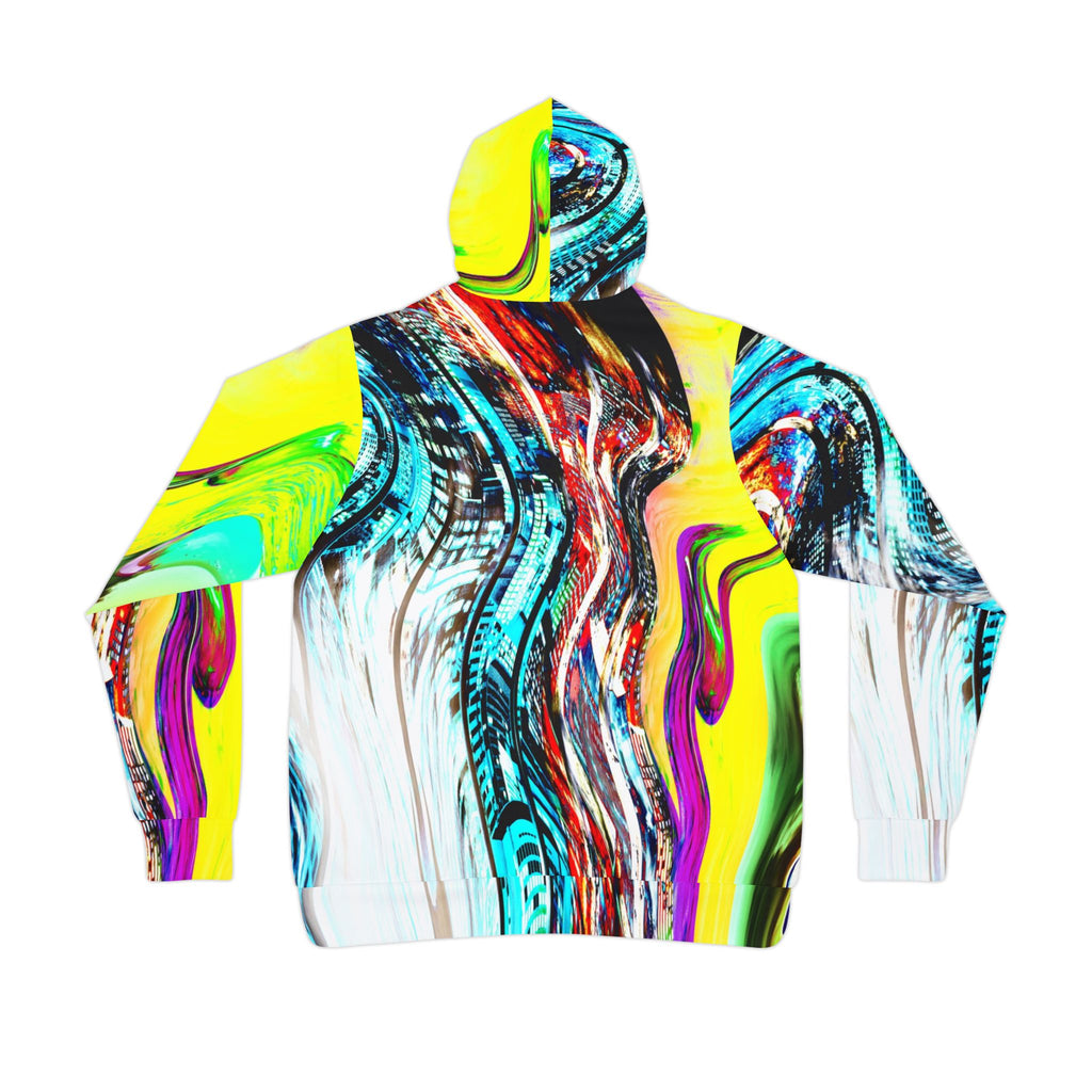 Slip And Slide Athletic Hoodie - Vibrant All-Over-Print Pullover