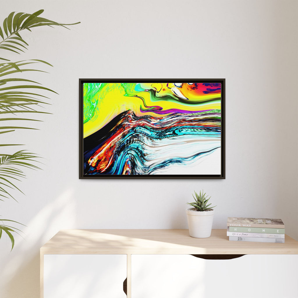 Slip And Slide Matte Canvas Framed Wall Art