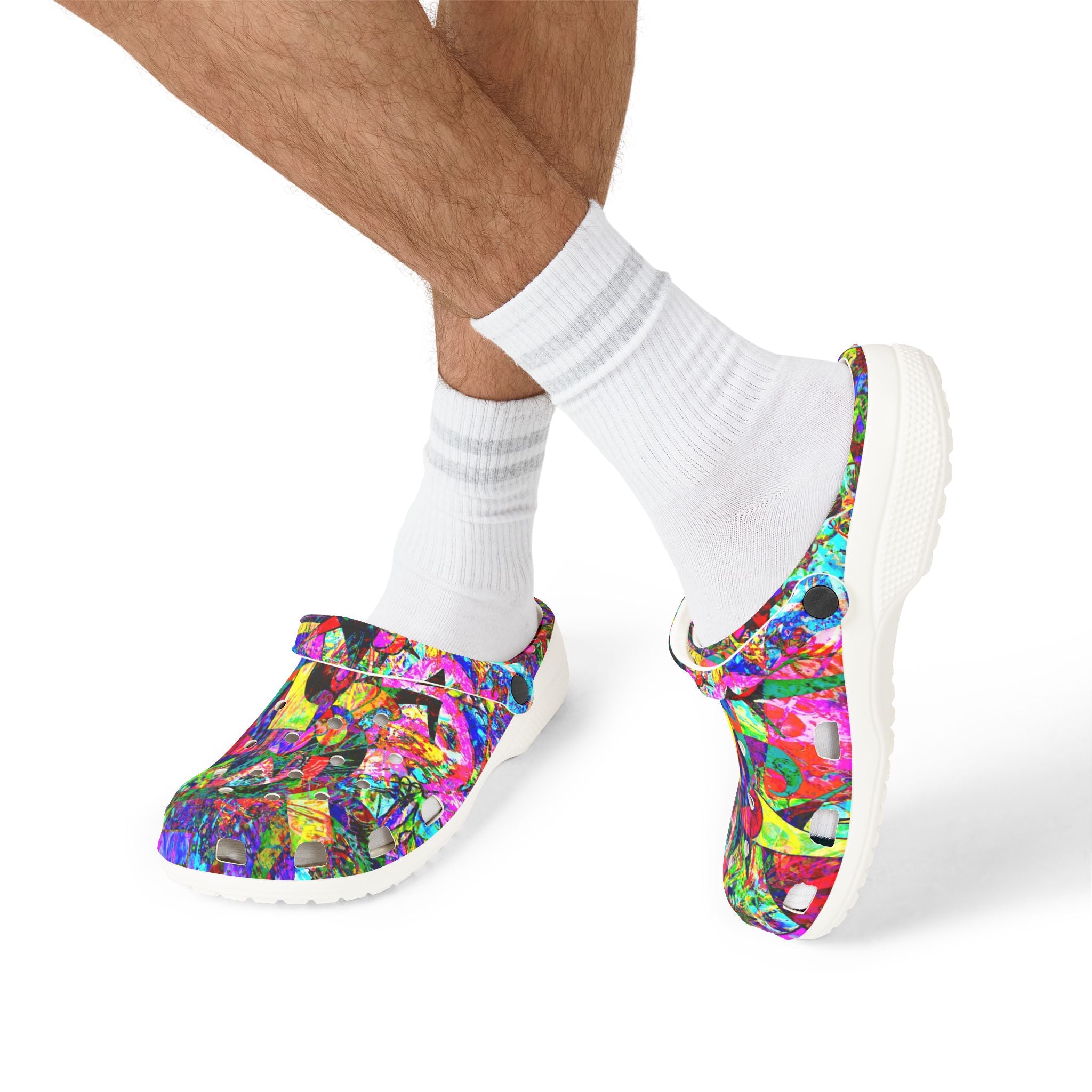 Love Monster - Colorful Abstract EVA Foam Clogs — Vibrant All-Over Print Comfort Shoes