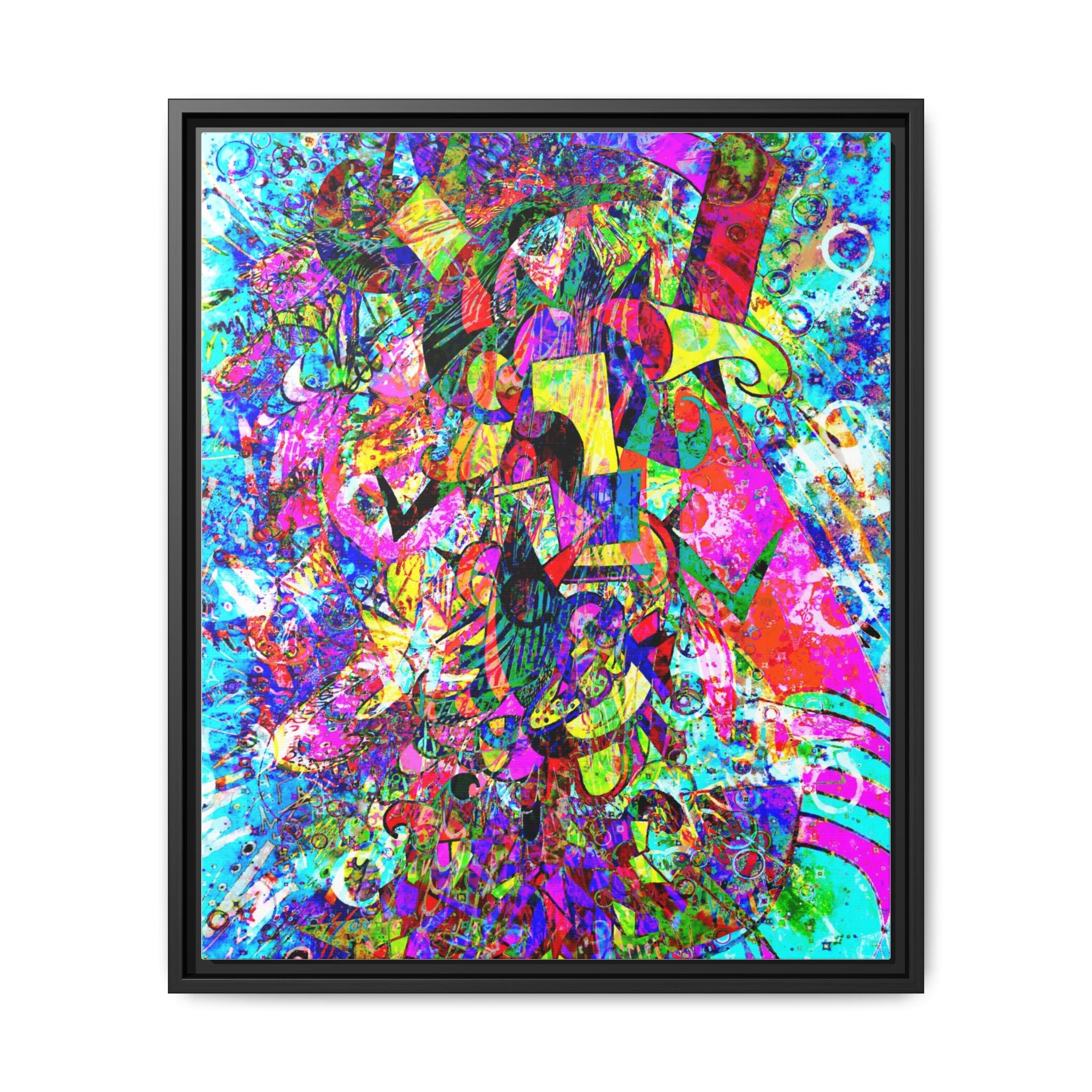 Love Monster Matte Canvas, Framed (Multi-color)