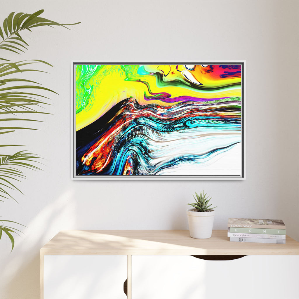 Slip And Slide Matte Canvas Framed Wall Art