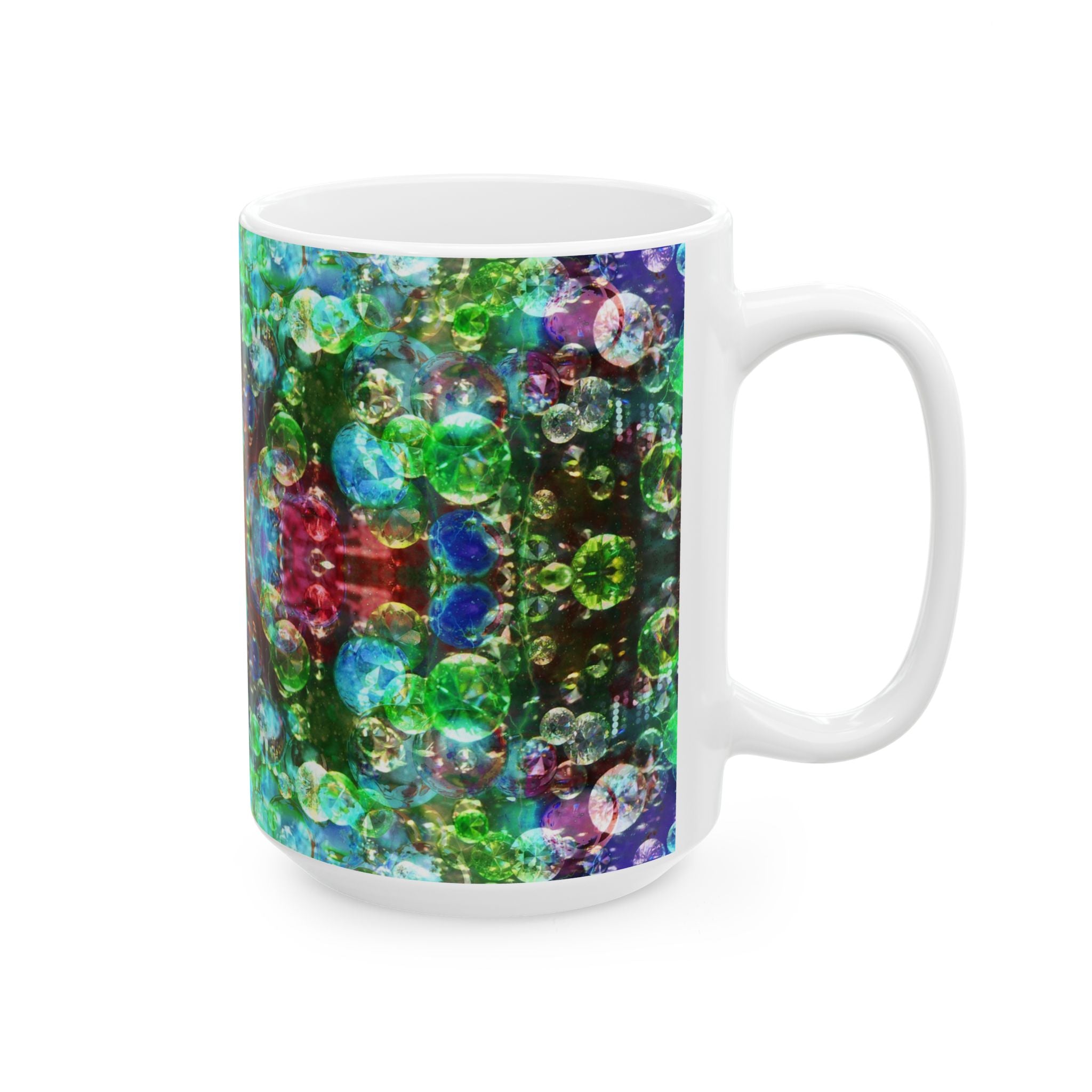 Bubblescope Vision Ceramic Mug – Colorful Abstract 11oz & 15oz
