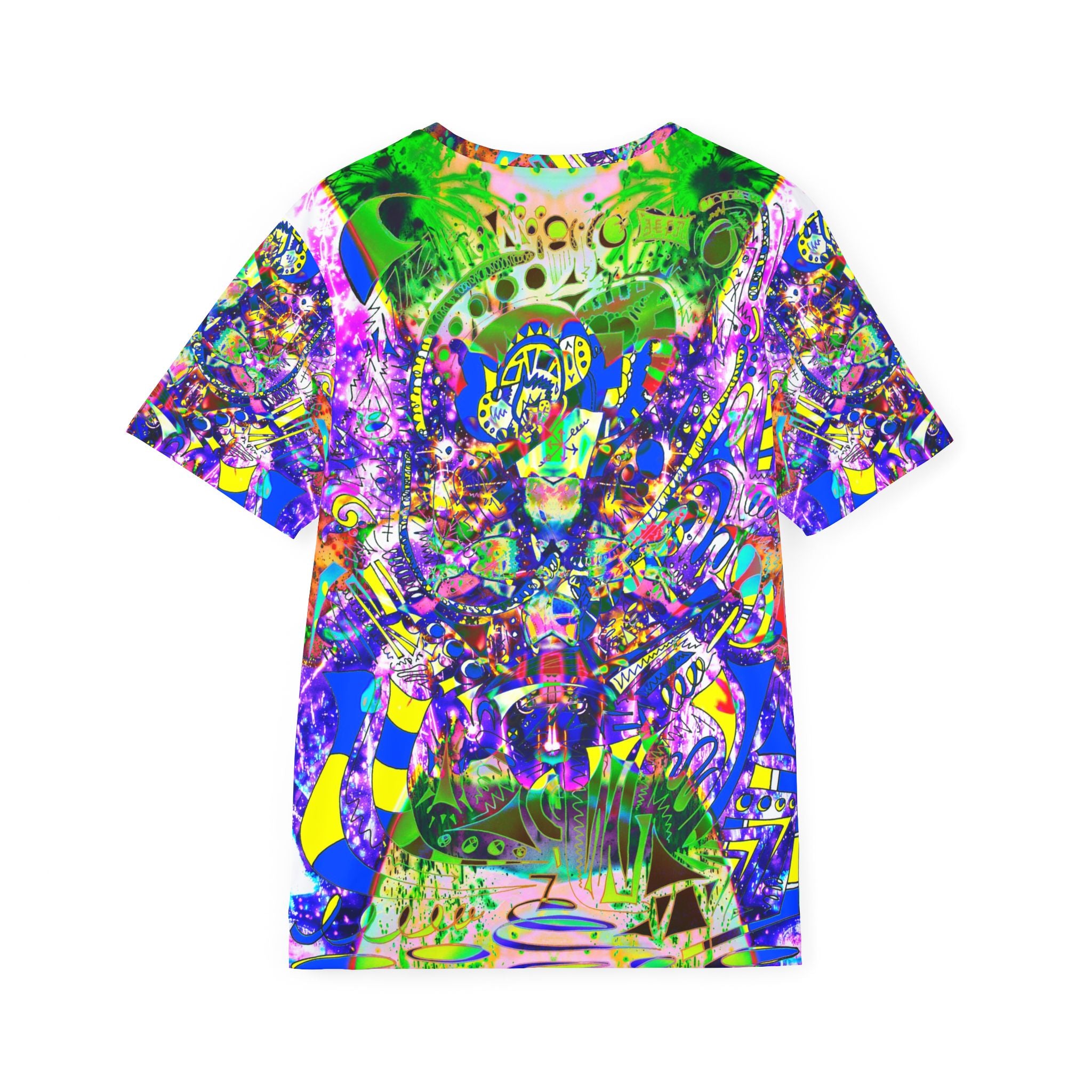 Alien Darkness 9 Psychedelic All-Over Print Men’s Jersey — Neon Abstract Love