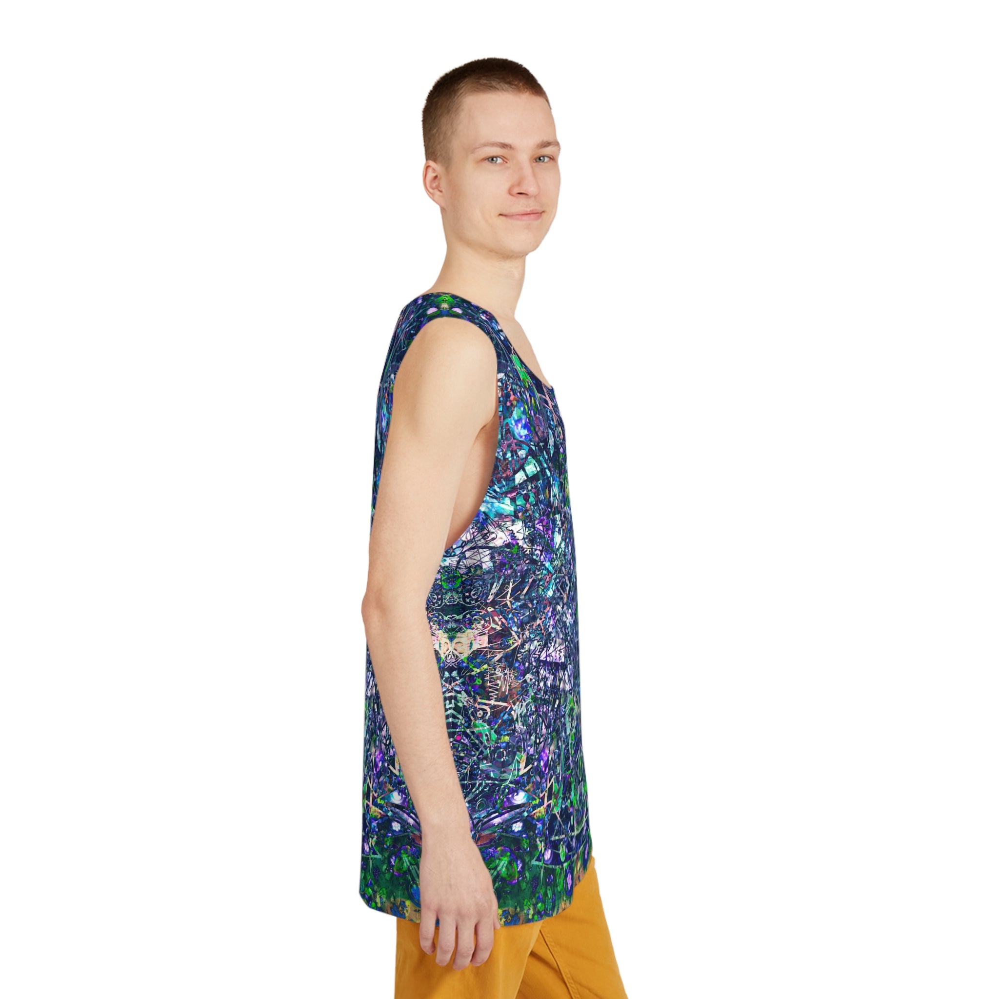KAWABONGA - Psychedelic Men's Tank — All-Over Print Festival Top