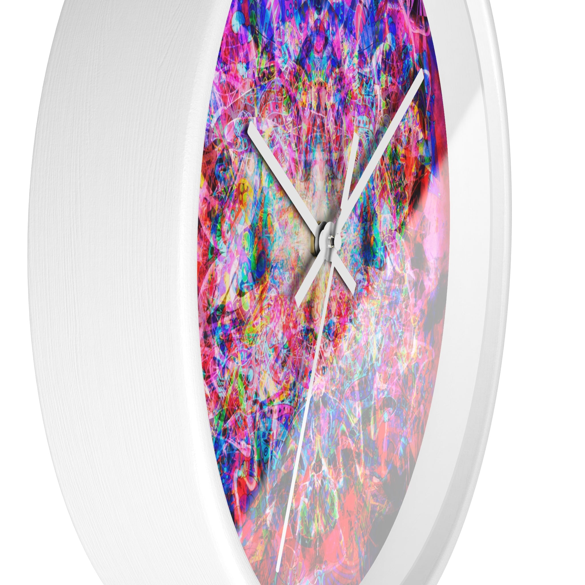 Arashaya - Psychedelic Kaleidoscope Wall Clock — Vibrant Abstract Art Timepiece
