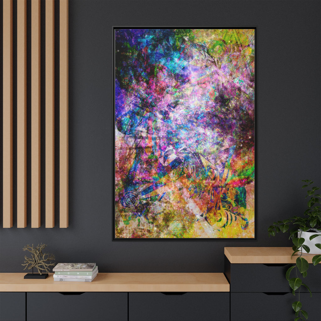 Space Shower 2 Canvas Art – Vibrant Textured Wall Décor