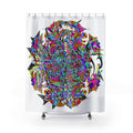 Neon Waffle Monster 12 Shower Curtain