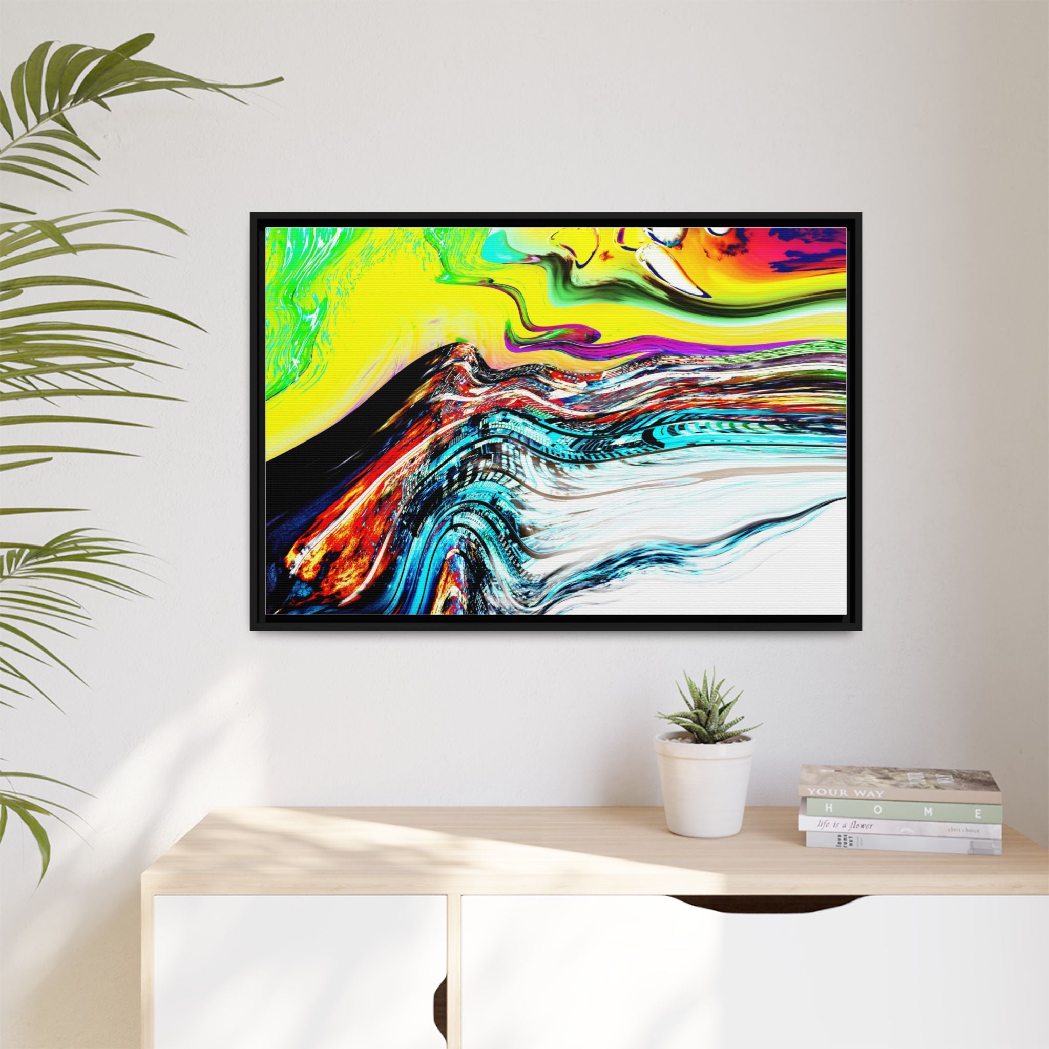 Slip And Slide Matte Canvas Framed Wall Art