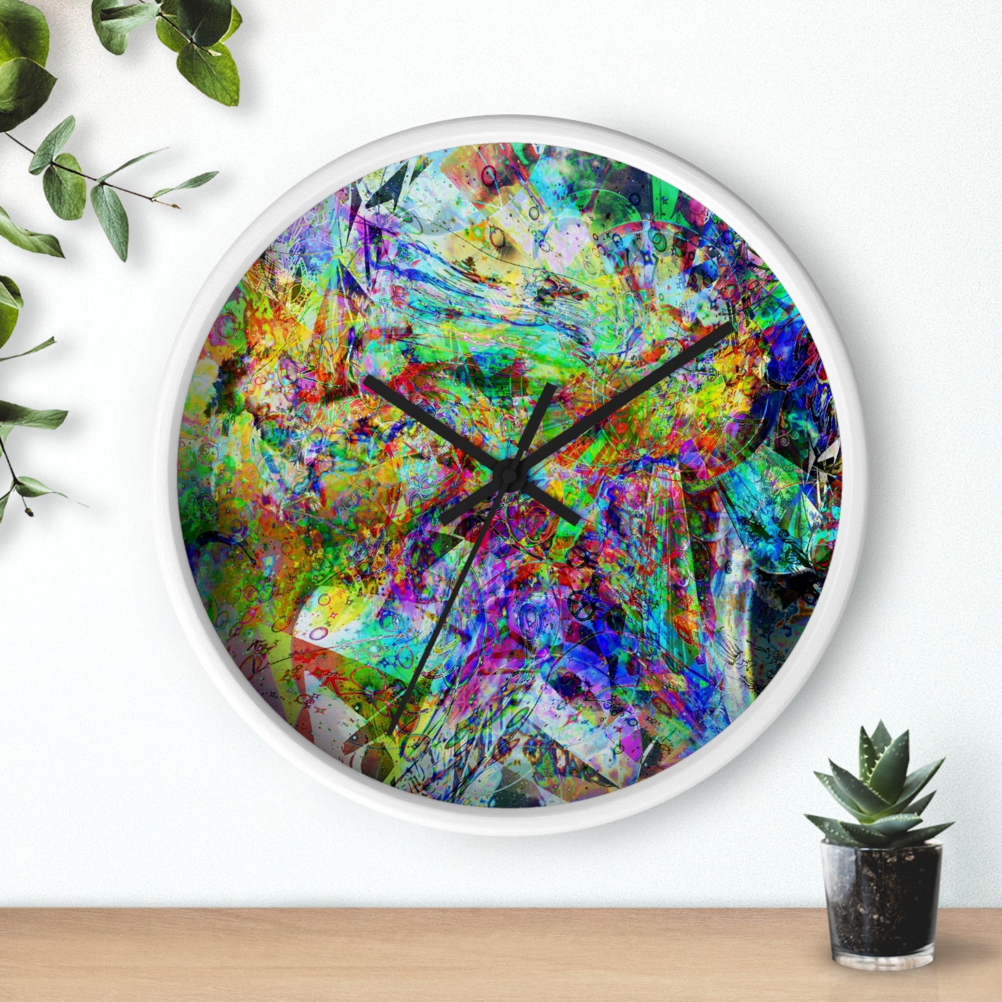 Barfing Beautifully Wall Clock — Colorful Art Timepiece