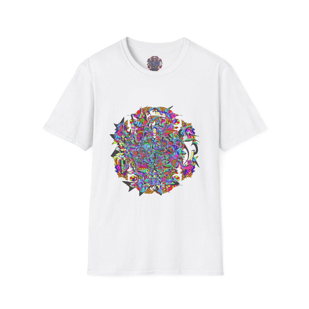 Neon Waffle Monster 12  — Colorful Abstract Floral Graphic Tee
