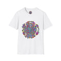 Neon Waffle Monster 12  — Colorful Abstract Floral Graphic Tee