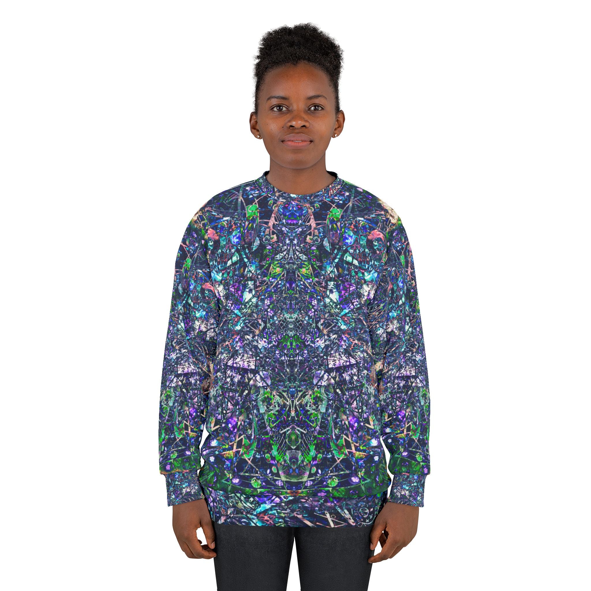 KAWABONGA Kaleidoscope Forest All-Over Print Sweatshirt