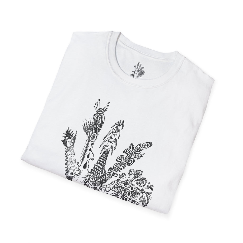 Rabbit Hand T-Shirt — Black Ink Illustration Tee